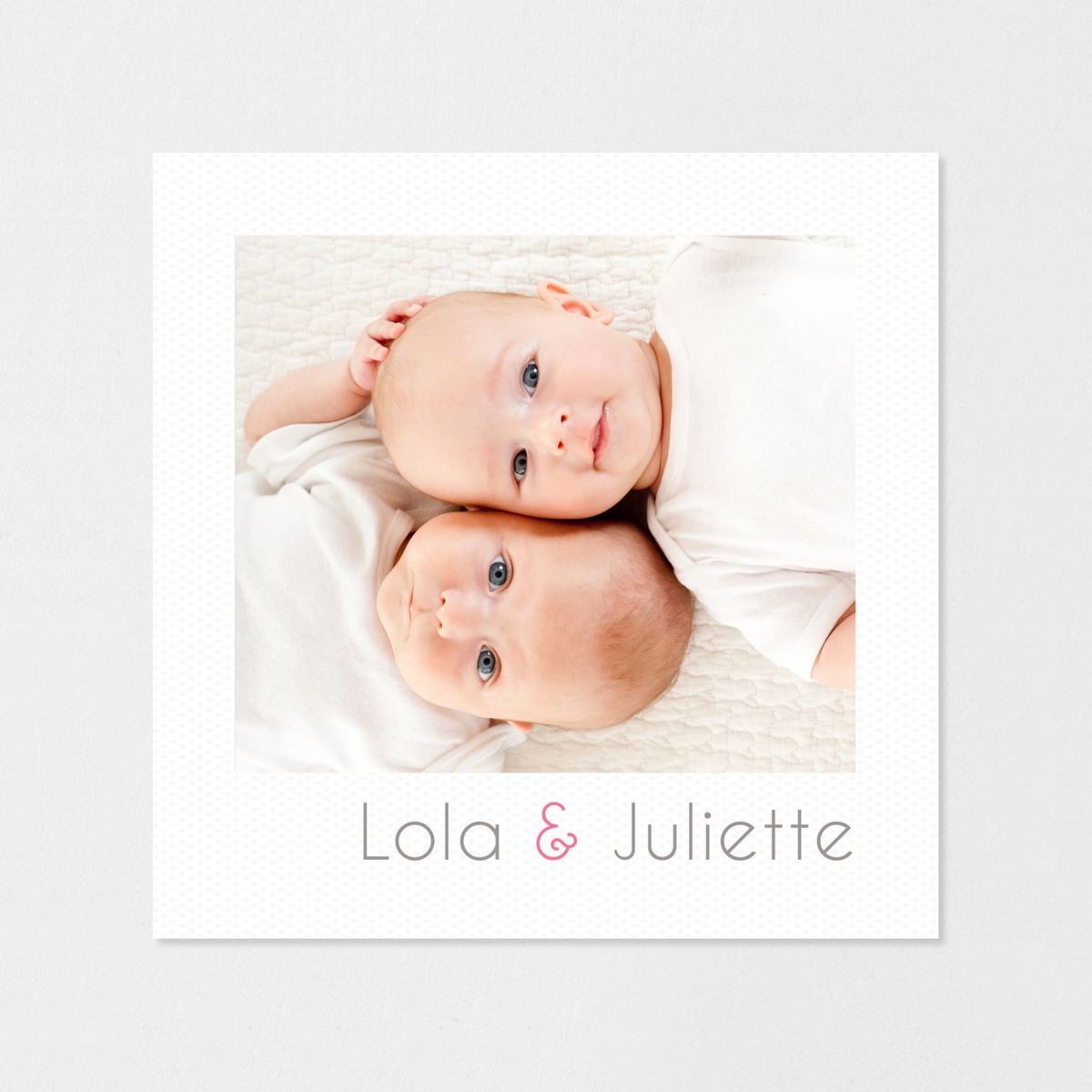 Faire-part naissance Jumeaux Photo rétro