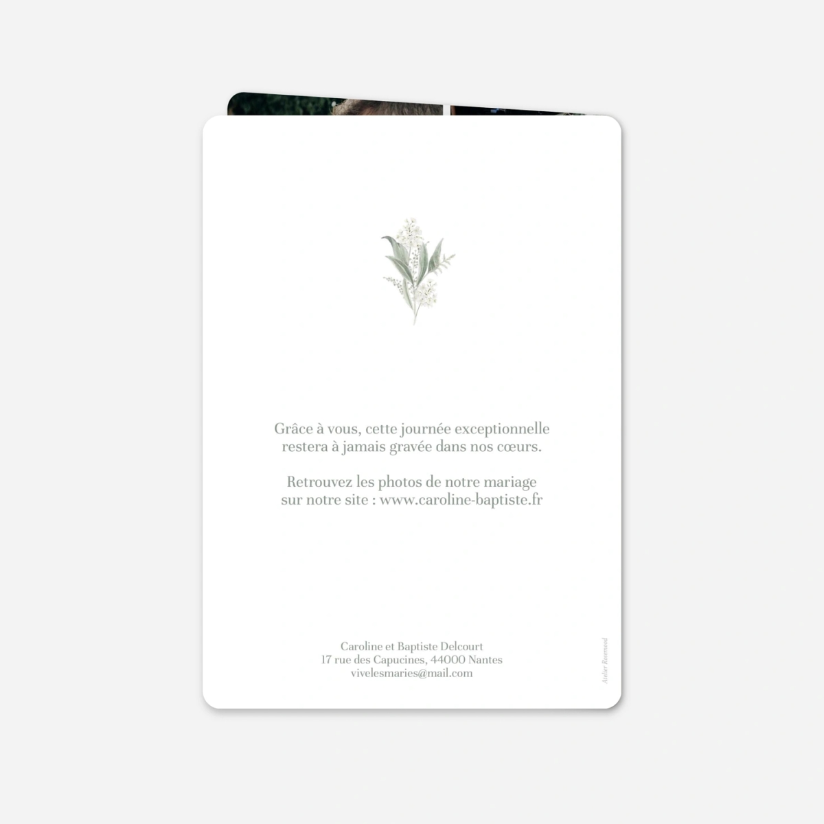 Carte de remerciements Journée Verdure