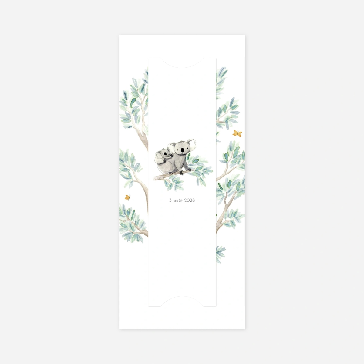Faire-part naissance Koalas en famille