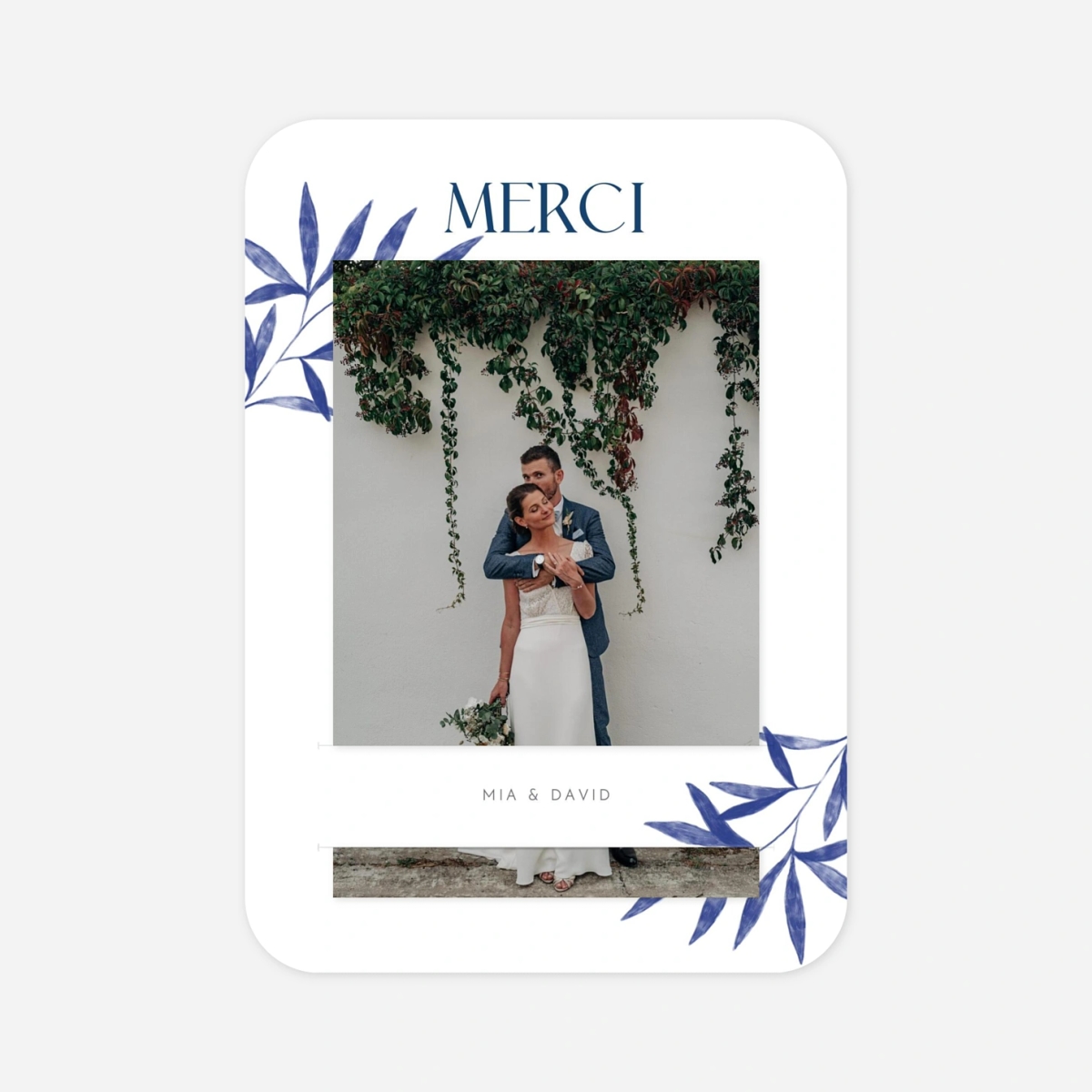 Carte de remerciements Laurier