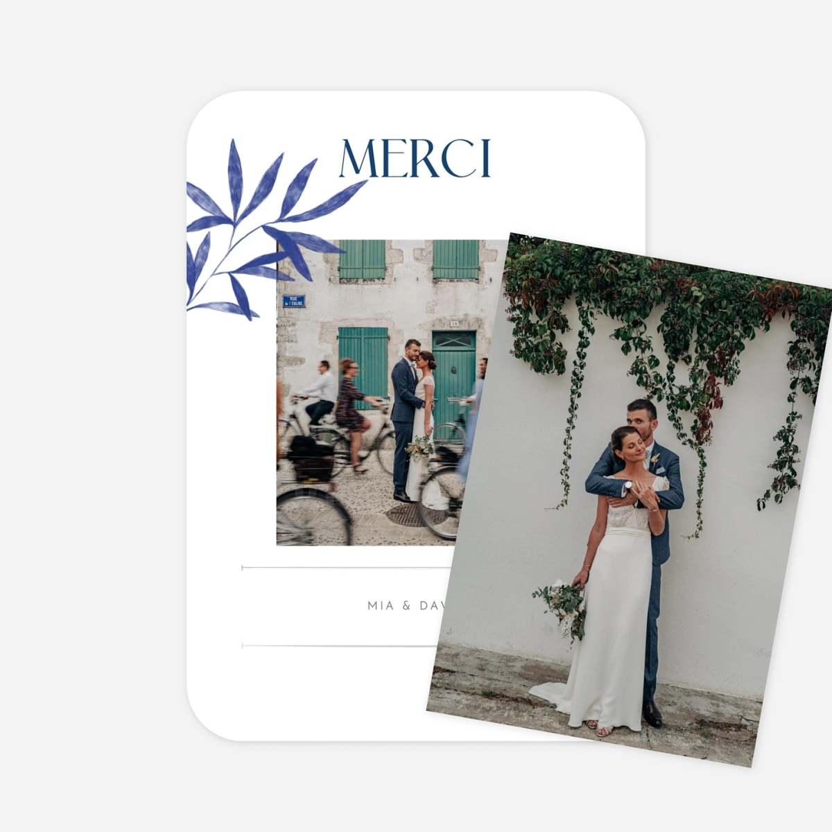 Carte de remerciements Laurier