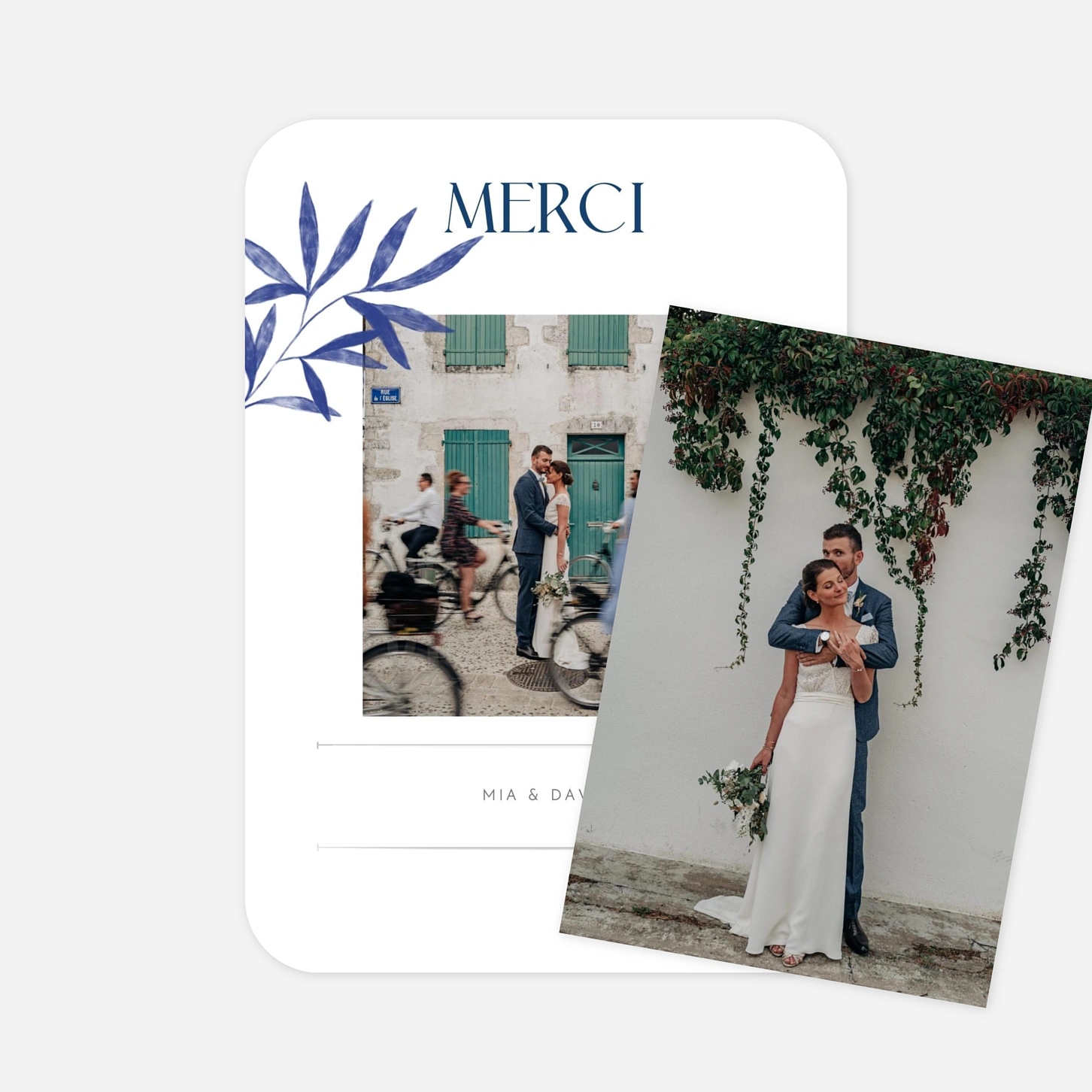 Carte de remerciements Laurier