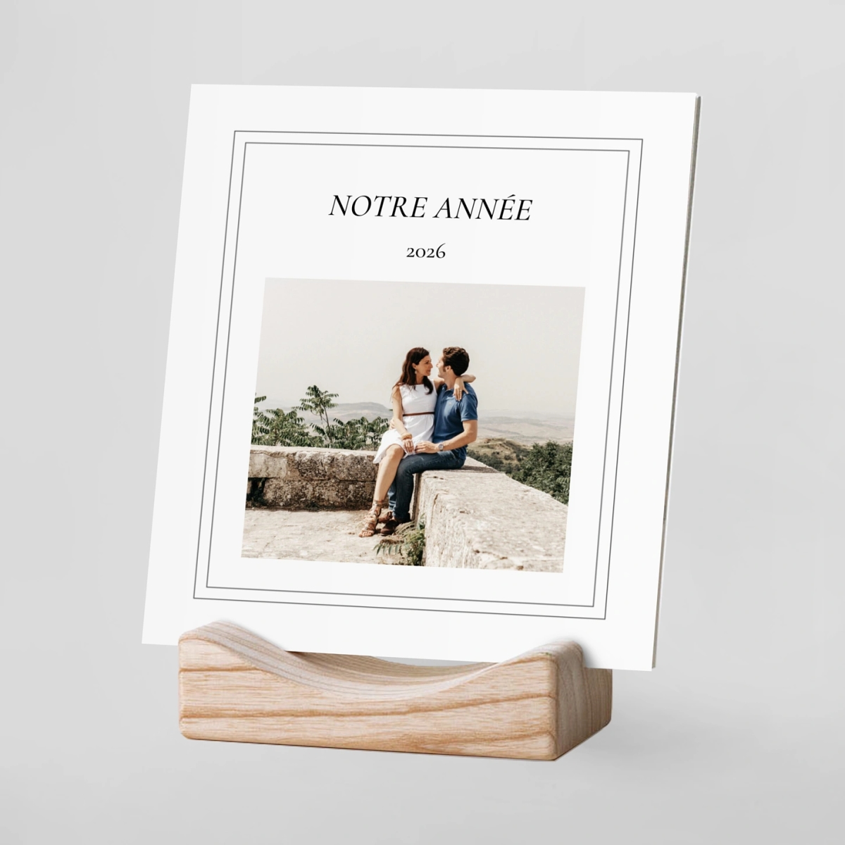 Calendrier photo avec support bois La belle édition
