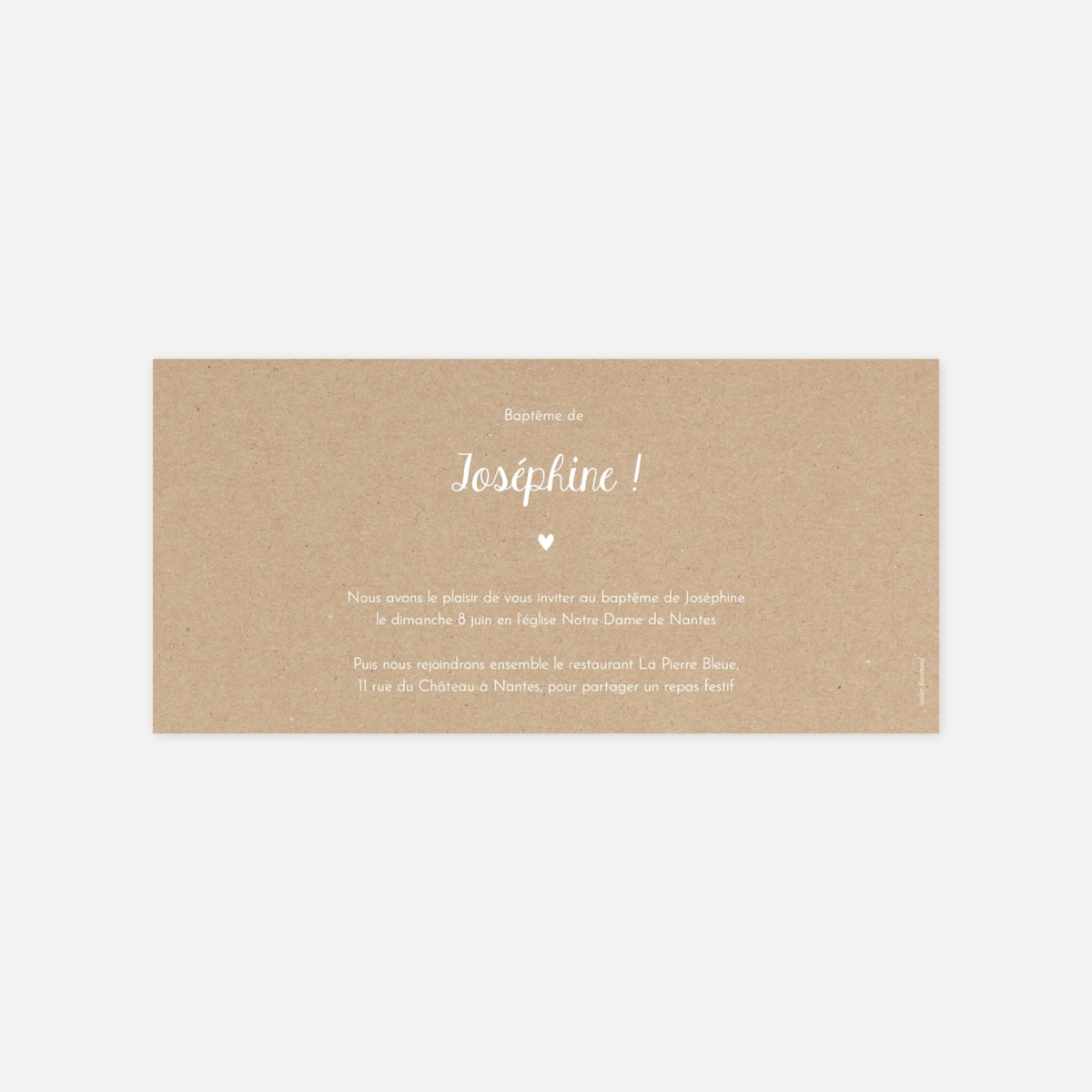 Faire-part baptême Instants partagés