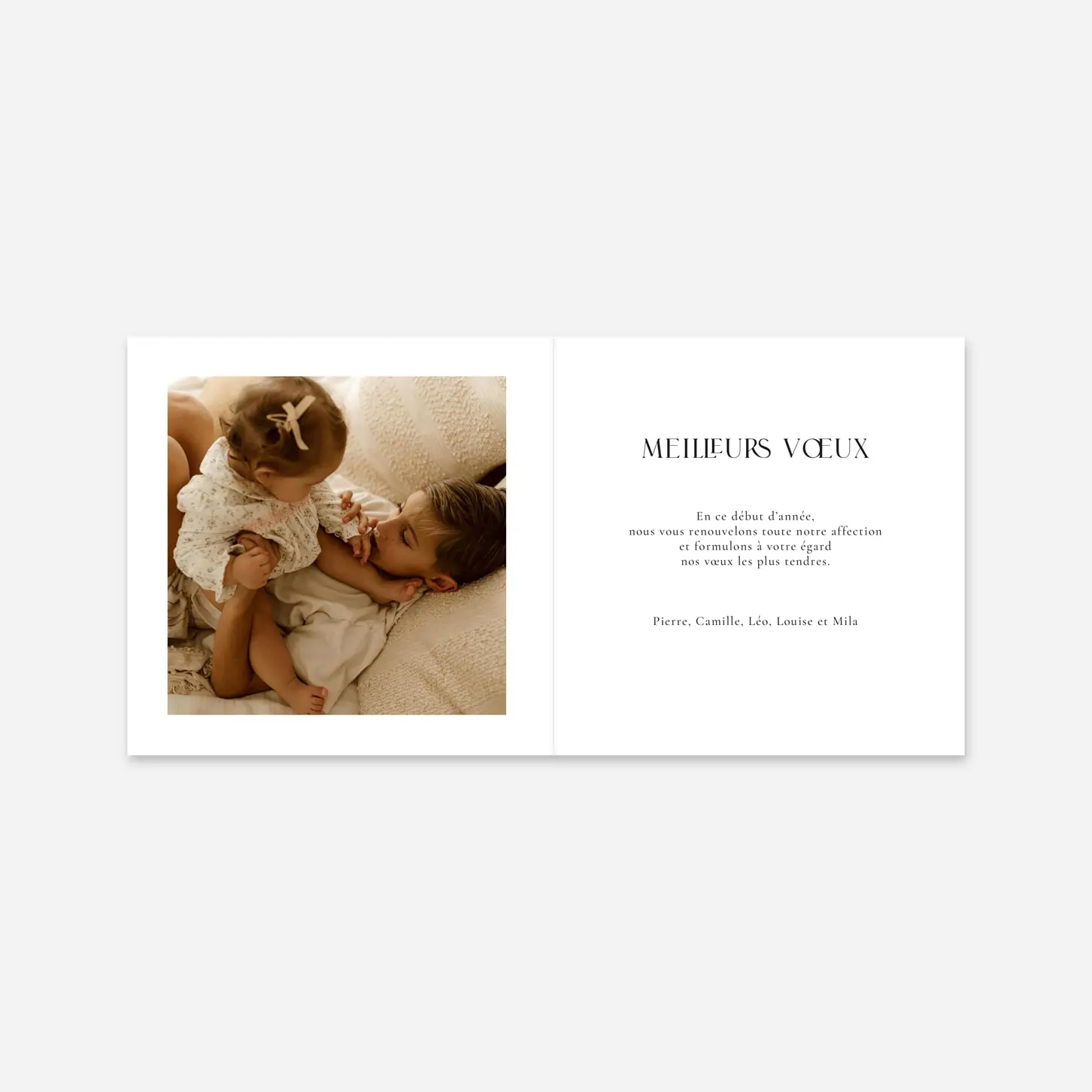 Carte de voeux Liens du coeur