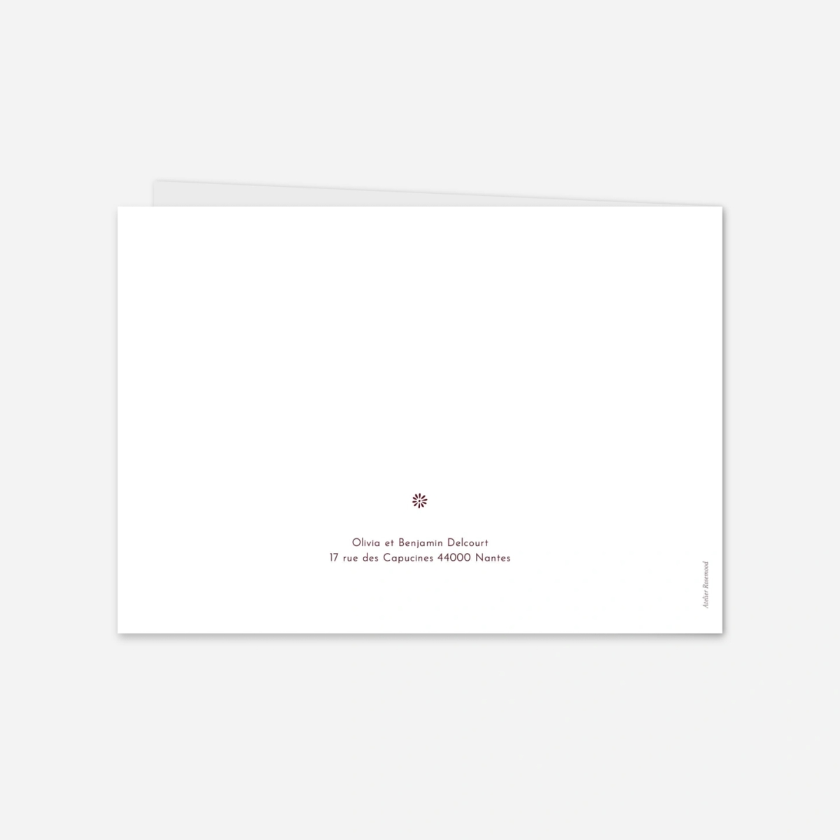 Carte de remerciements Laure de Sagazan II