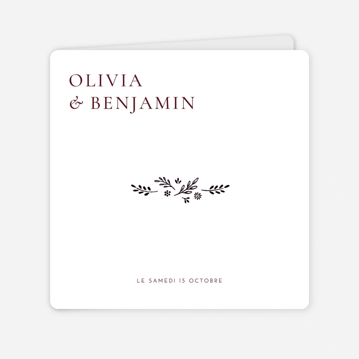 Faire-part mariage Laure de Sagazan II