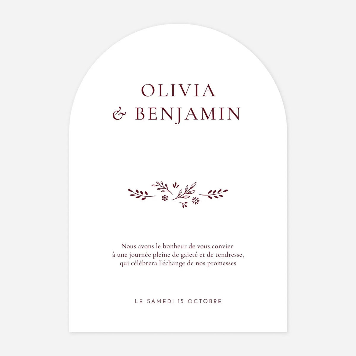 Faire-part mariage Laure de Sagazan II