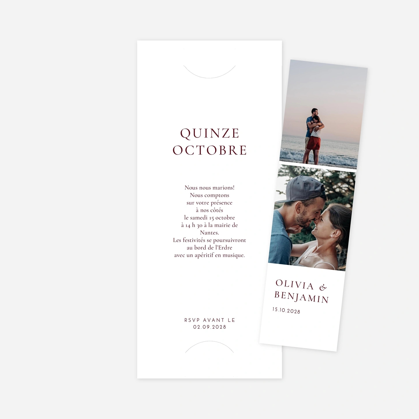 Faire-part mariage Laure de Sagazan II