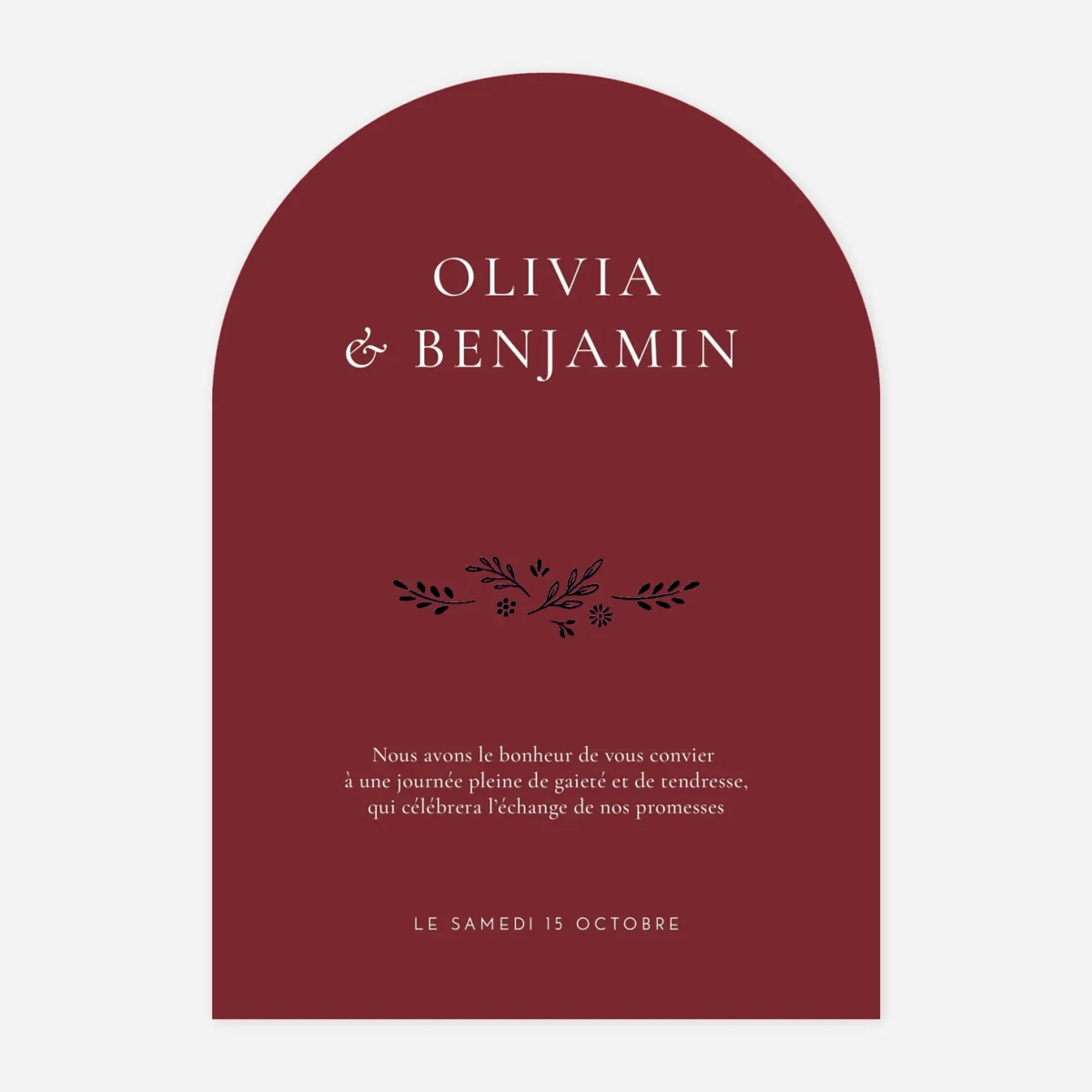 Faire-part mariage Laure de Sagazan II
