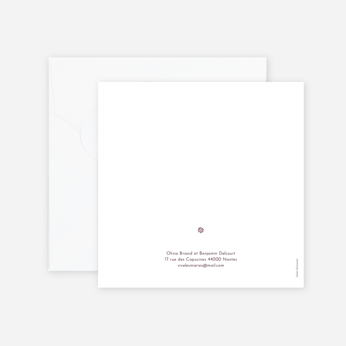 Faire-part mariage Laure de Sagazan II