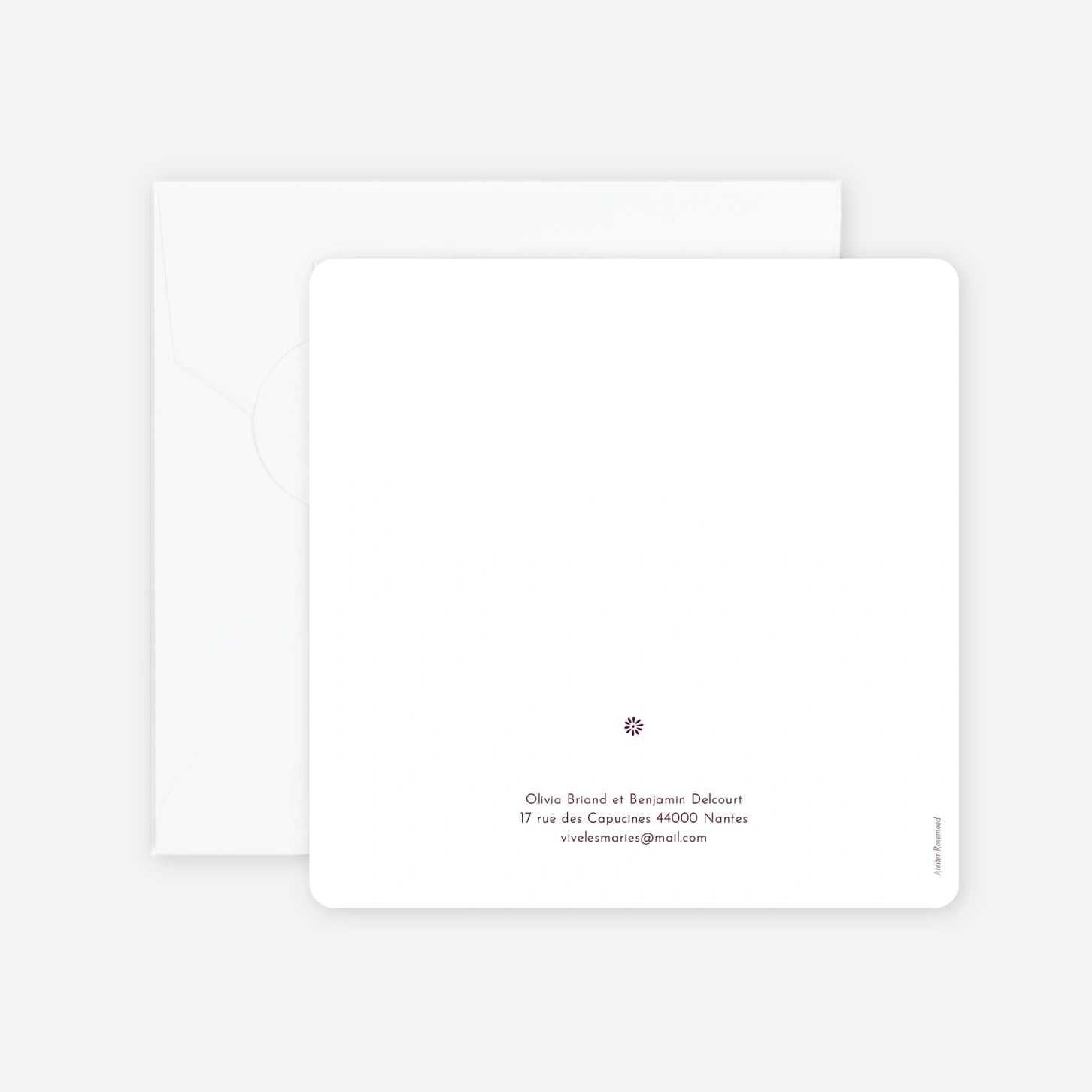 Faire-part mariage Laure de Sagazan II