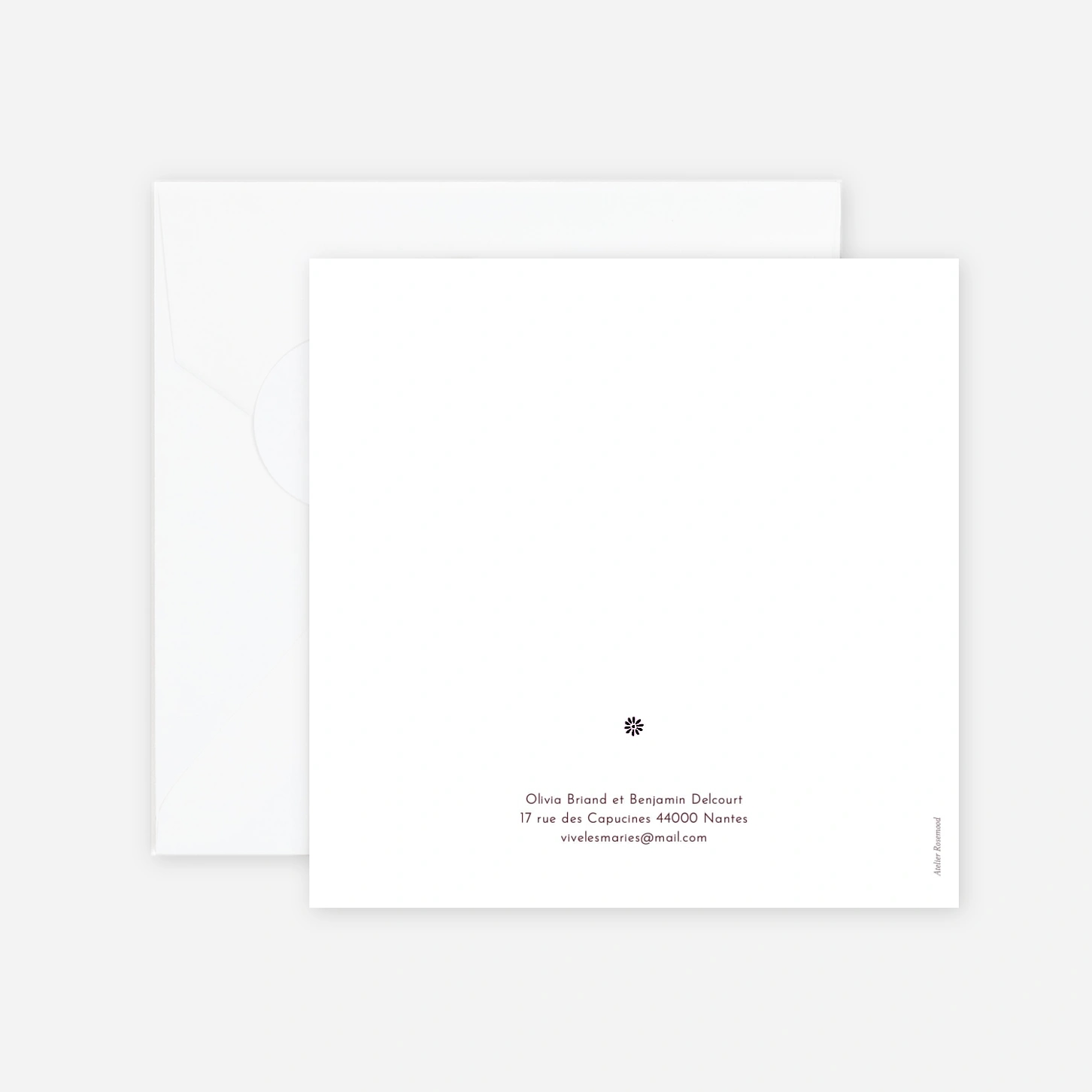 Faire-part mariage Laure de Sagazan II