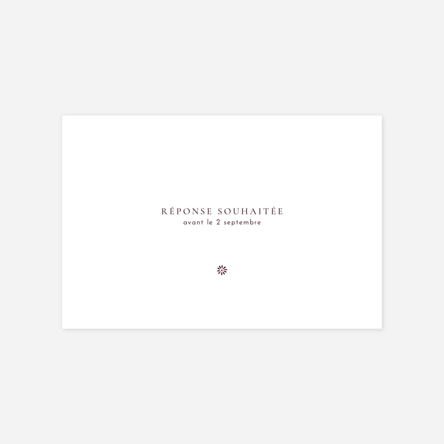 Carton d'invitation Laure de Sagazan II