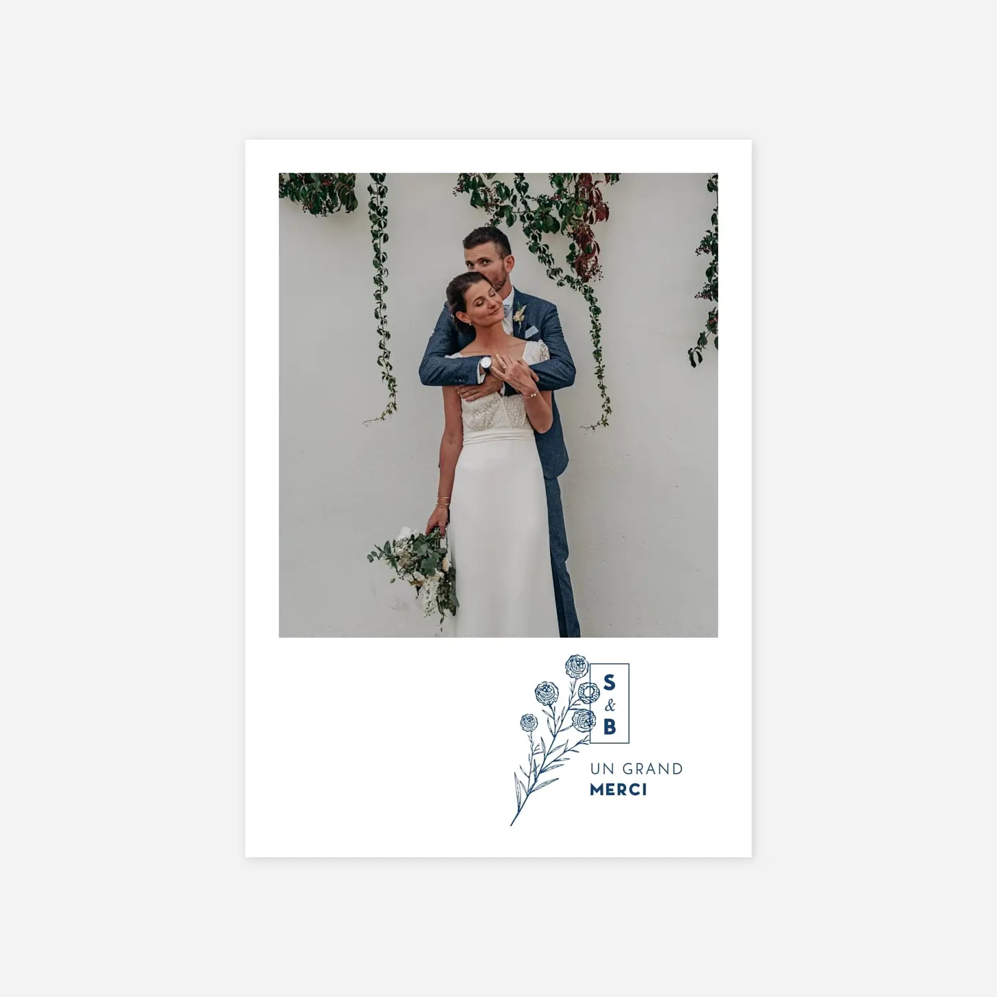 Carte de remerciements Laure de Sagazan