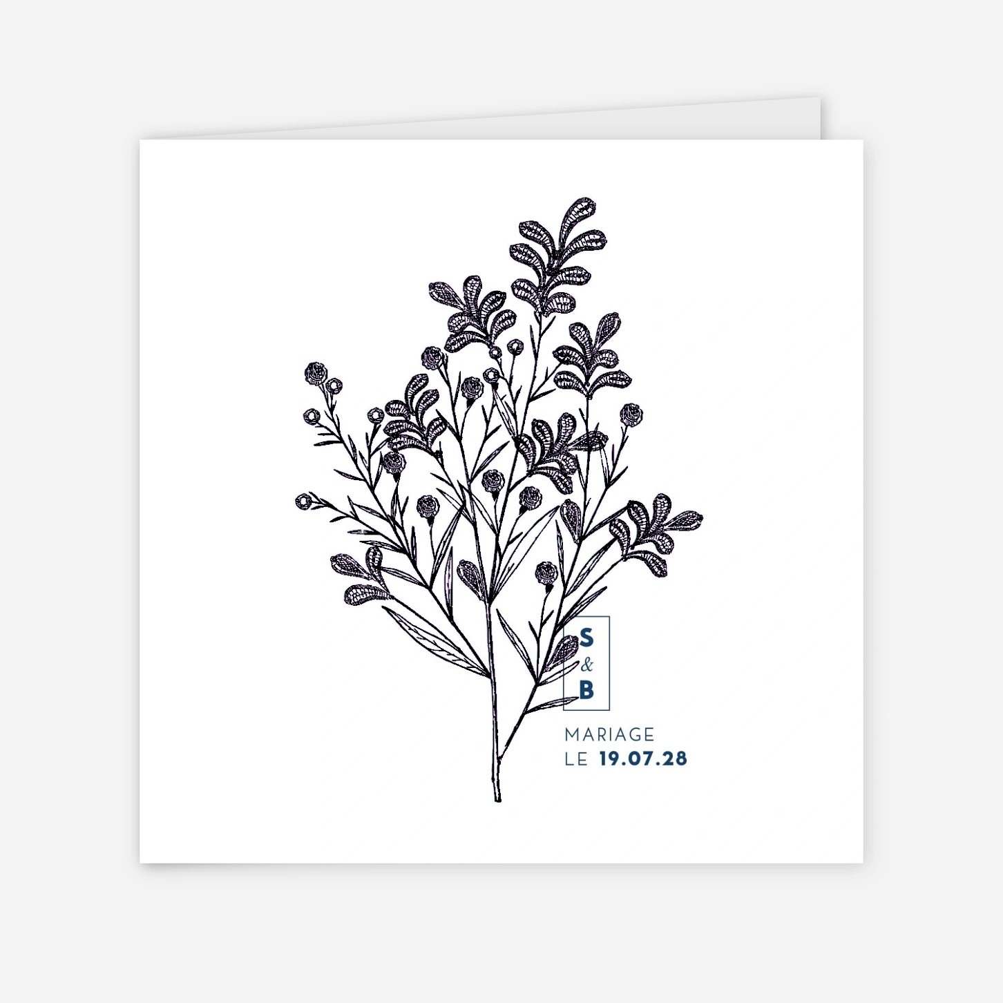 Faire-part mariage Laure de Sagazan