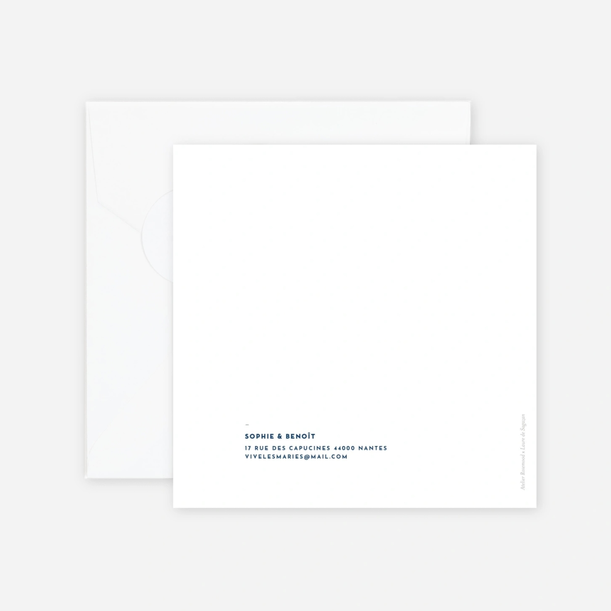 Faire-part mariage Laure de Sagazan