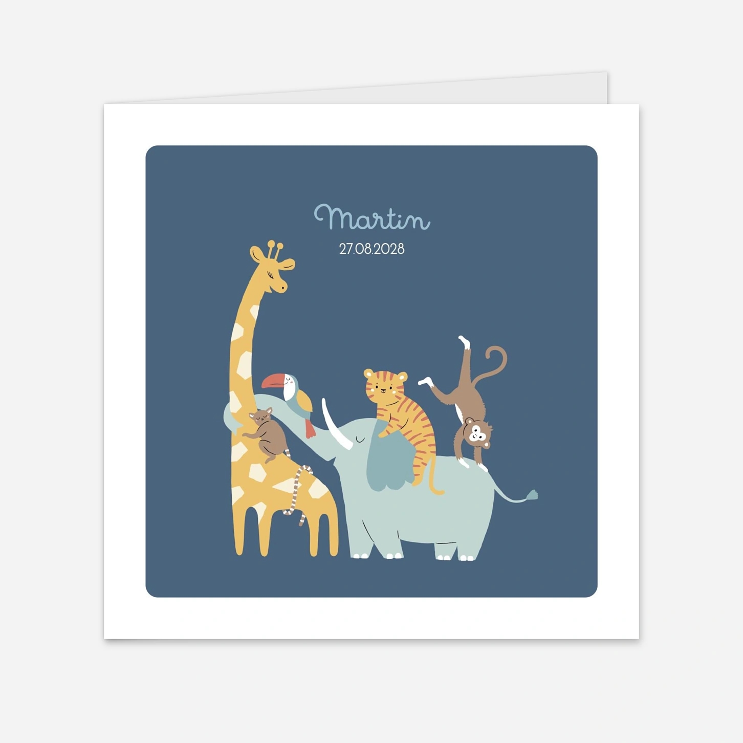 Faire-part naissance La famille des animaux