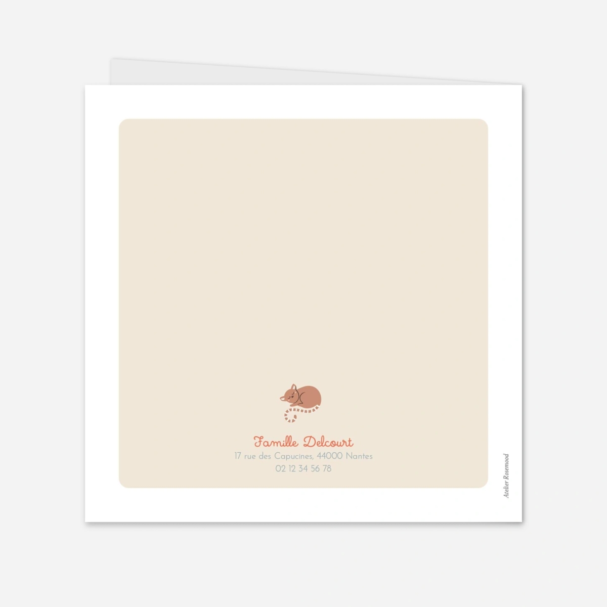 Faire-part naissance La famille des animaux