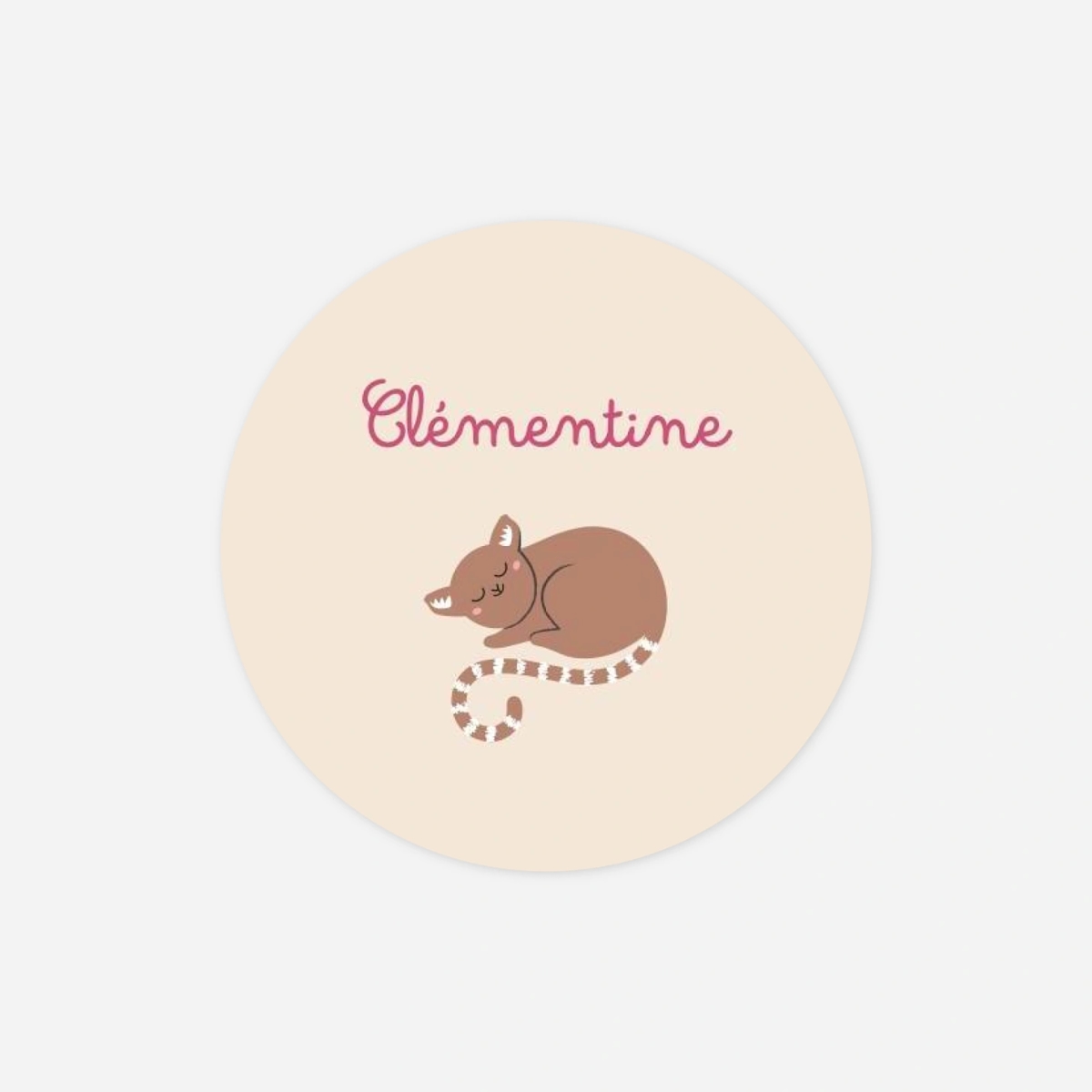 Stickers naissance La famille des animaux