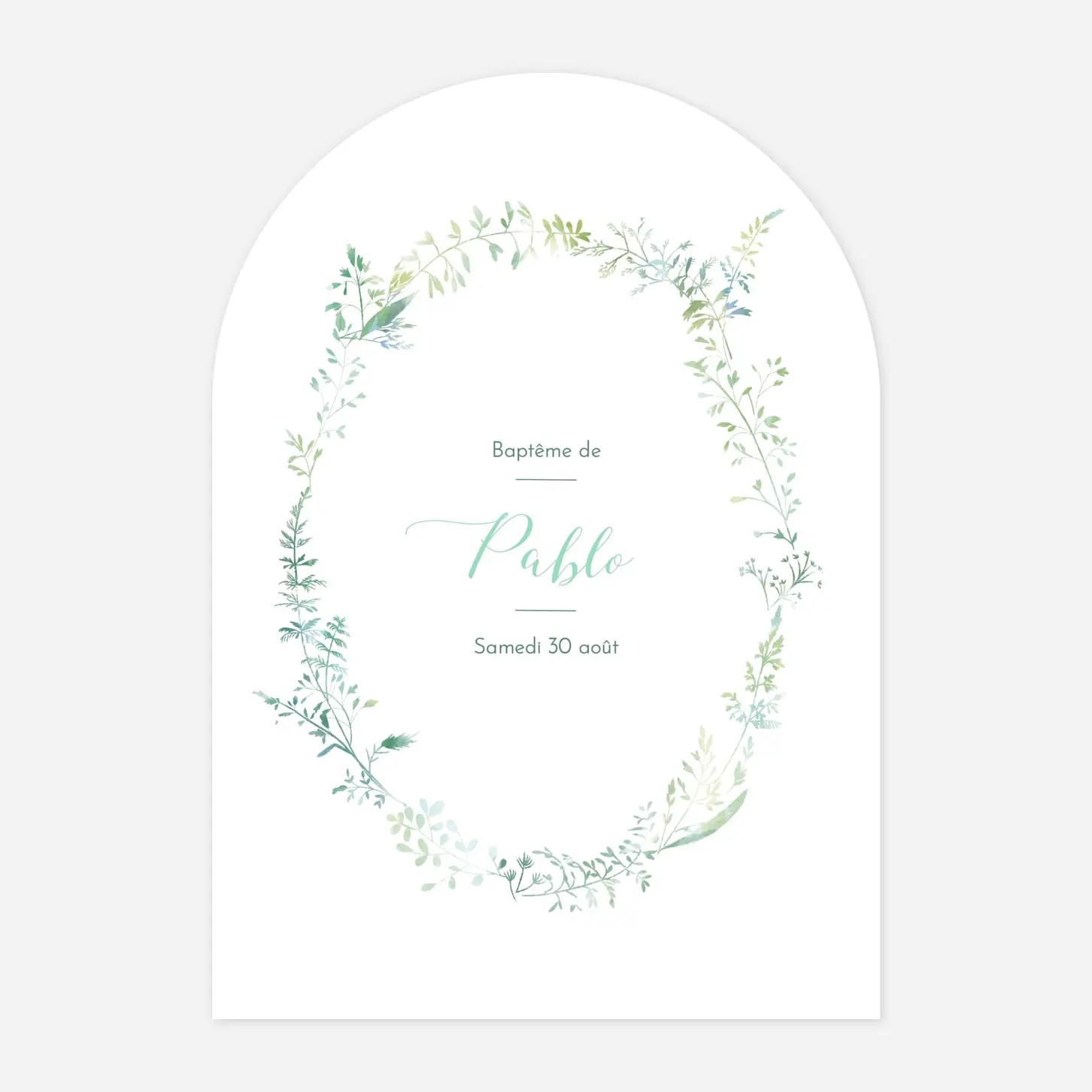 Faire-part baptême Les hautes herbes