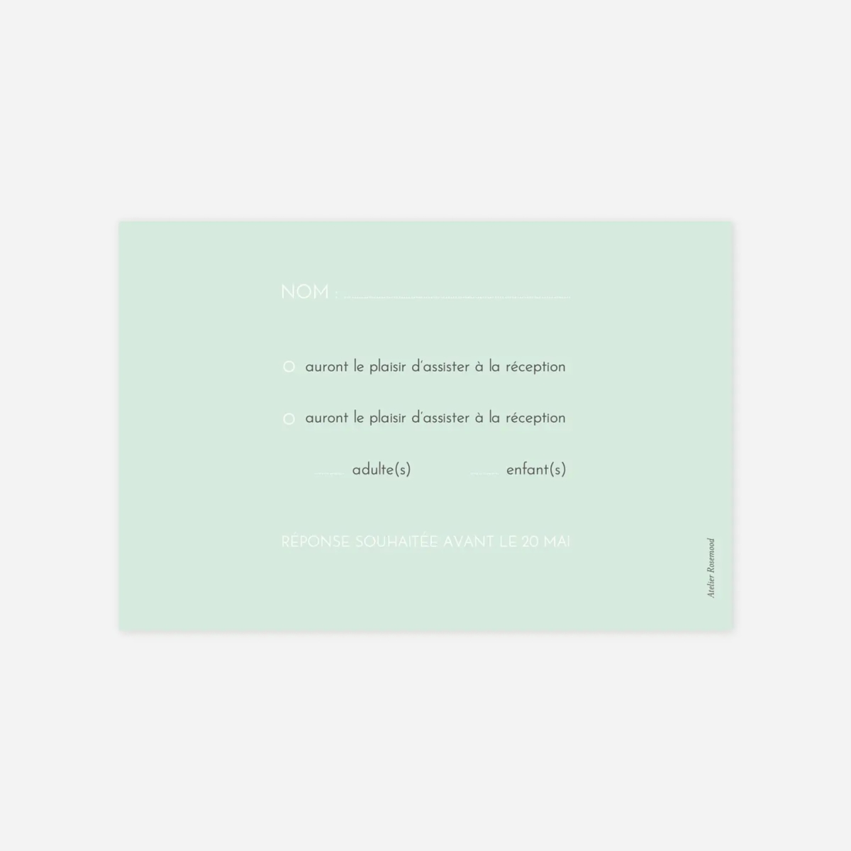 Carton réponse Les hautes herbes