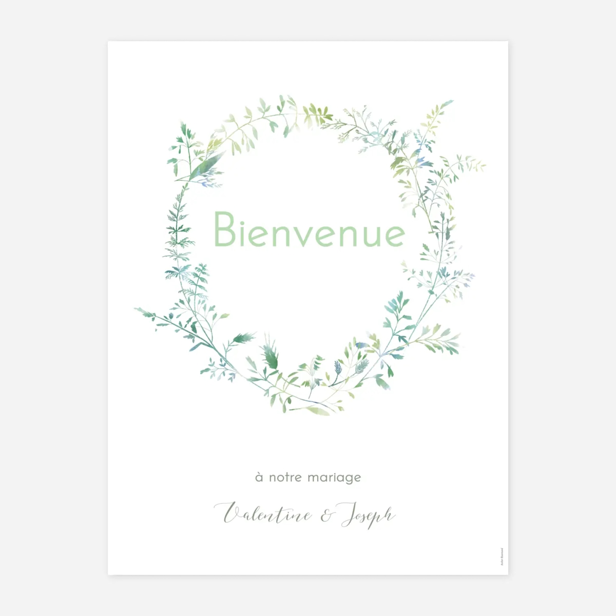 Panneau mariage Les hautes herbes