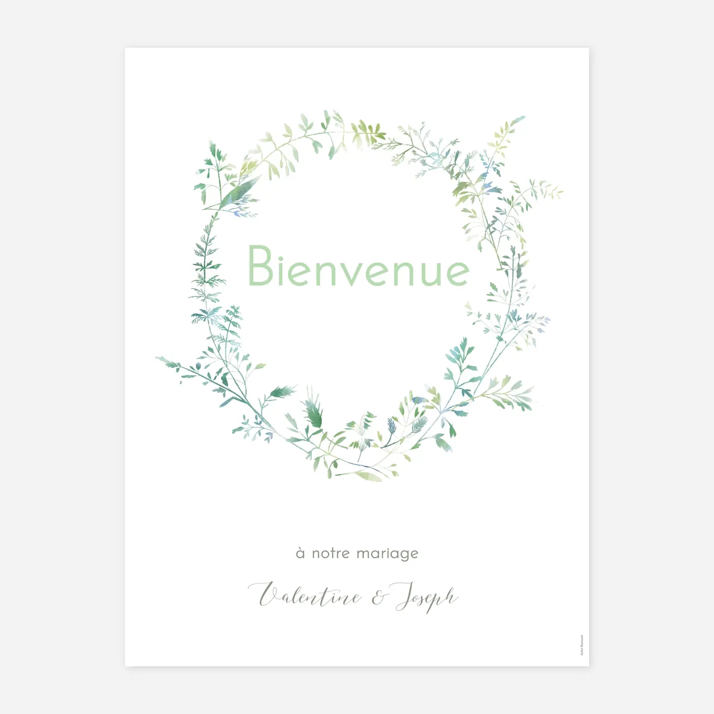 Panneau mariage Les hautes herbes