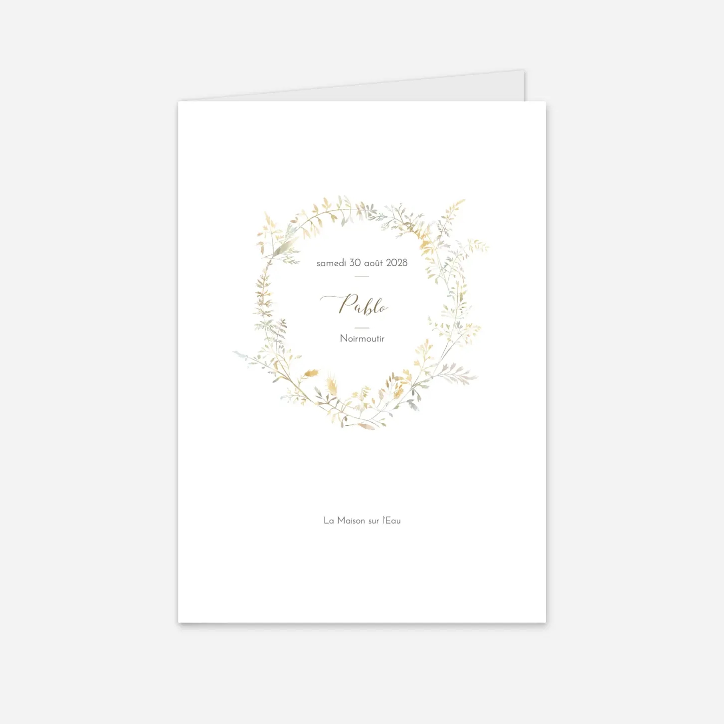 Livret de messe baptême Les hautes herbes