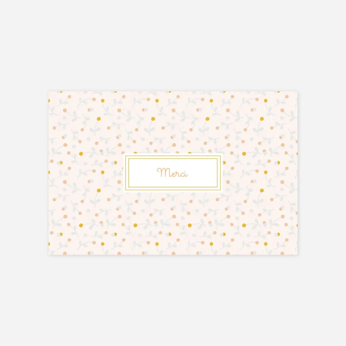 Carte remerciement naissance Liberty baies