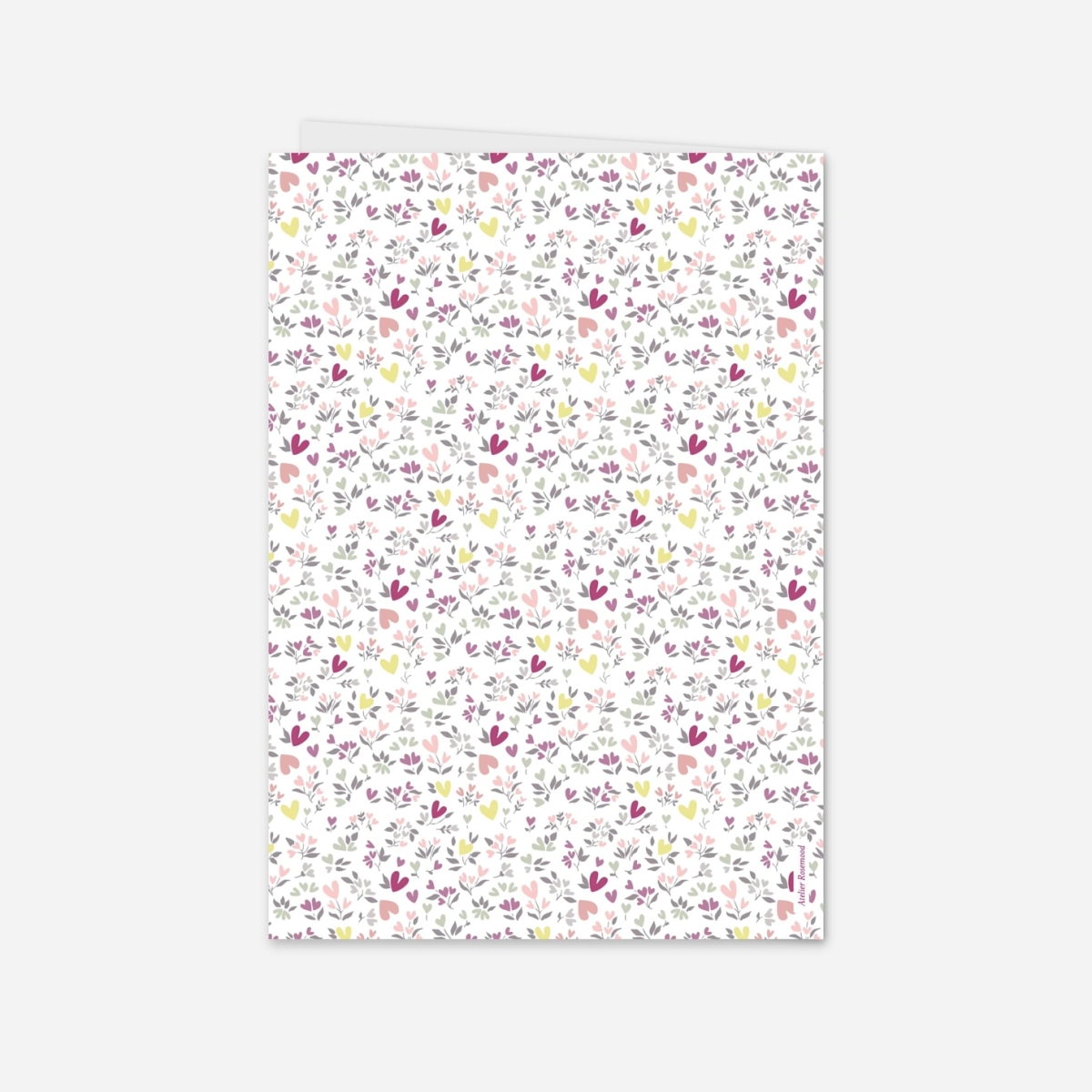 Menu baptême Liberty coeur