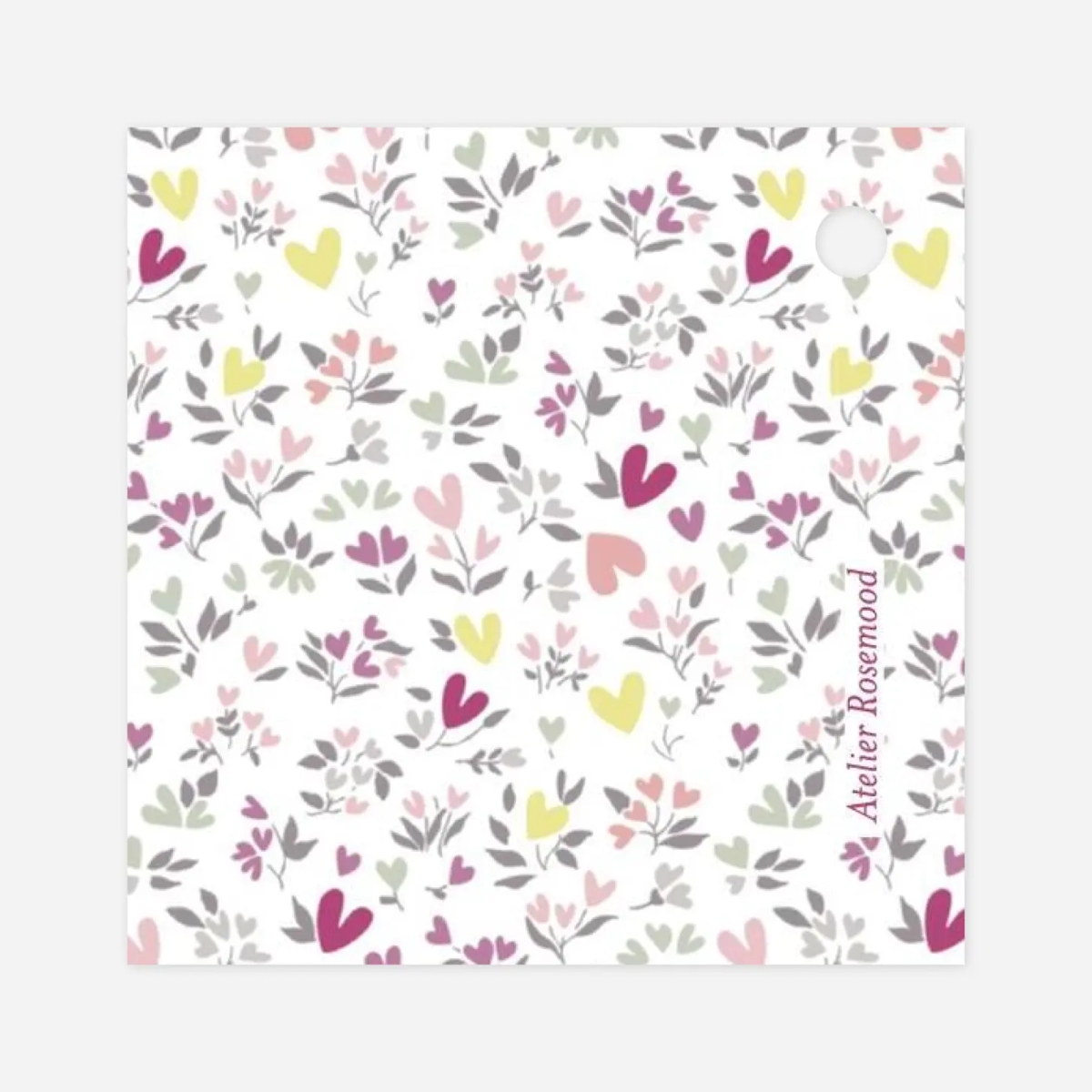 Étiquette baptême Liberty coeur