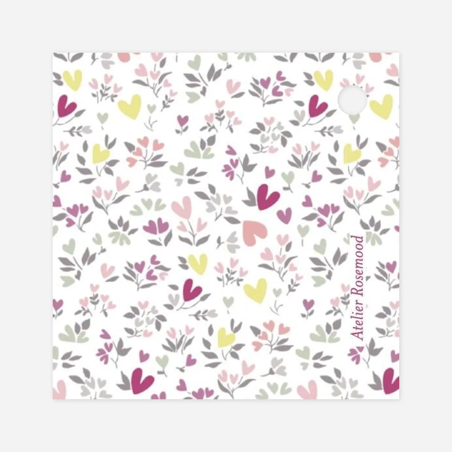 Étiquette baptême Liberty coeur