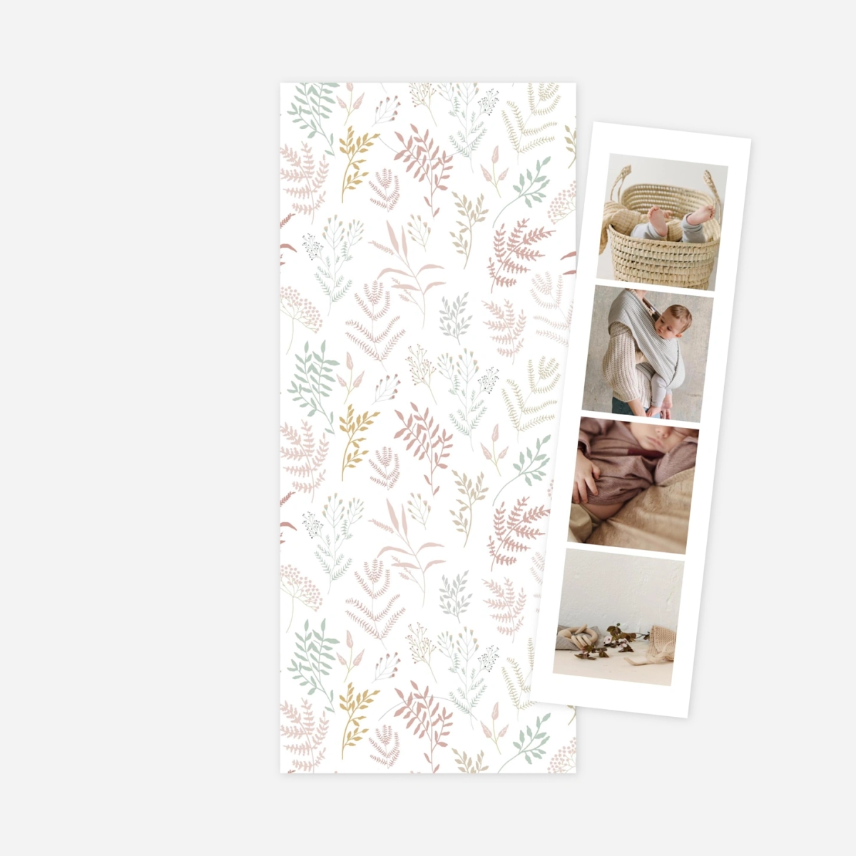 Faire-part naissance Liberty feuillage