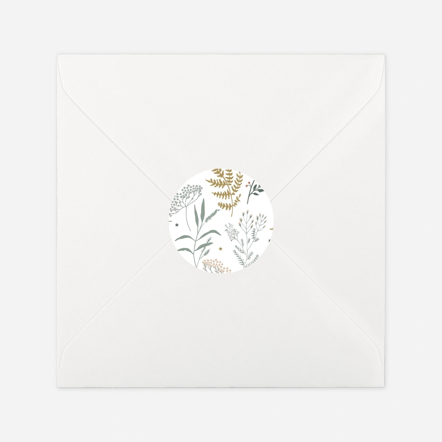 Étiquette cadeau Noël Liberty feuillage