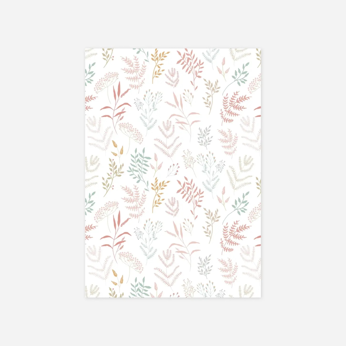 Menu baptême Liberty feuillage