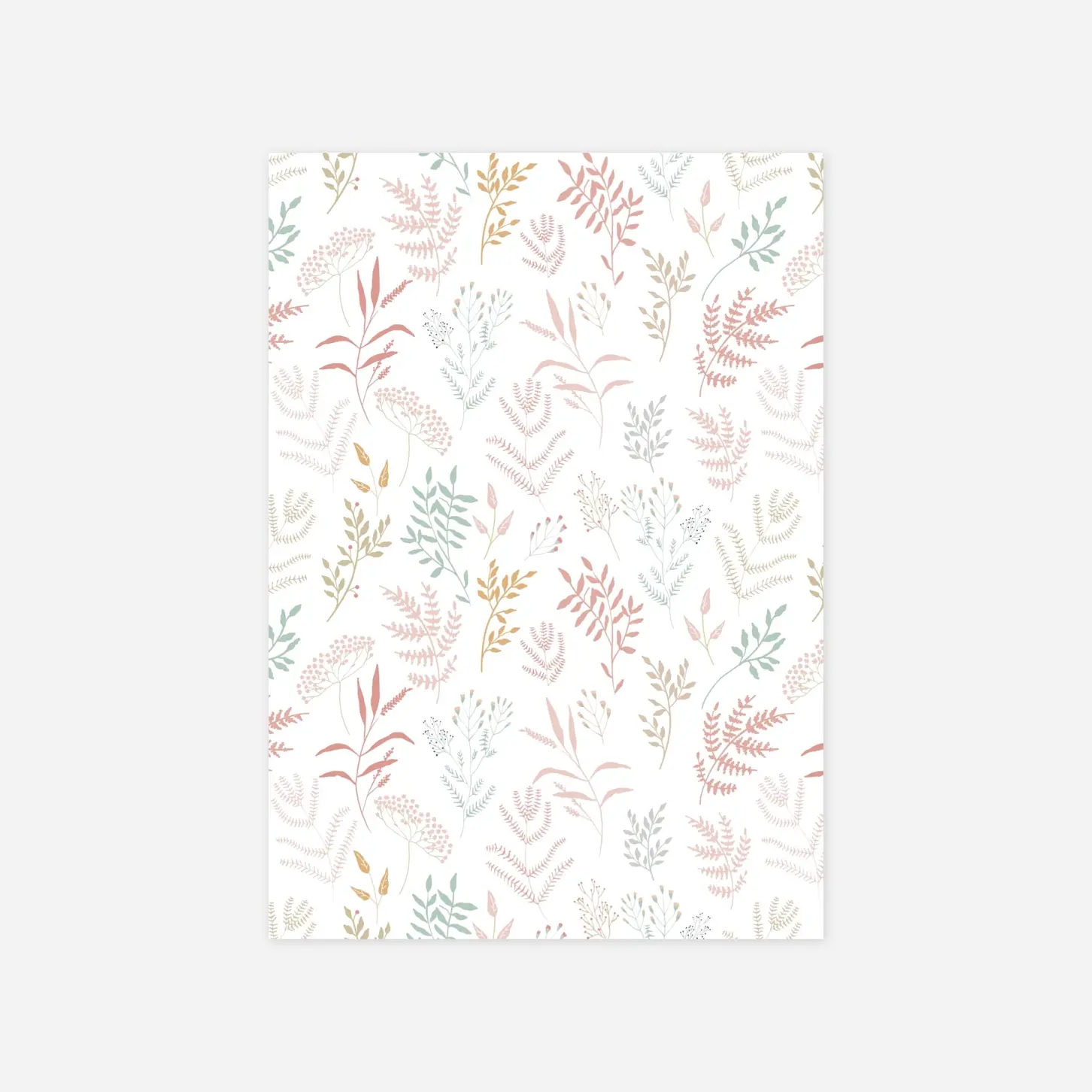 Menu baptême Liberty feuillage