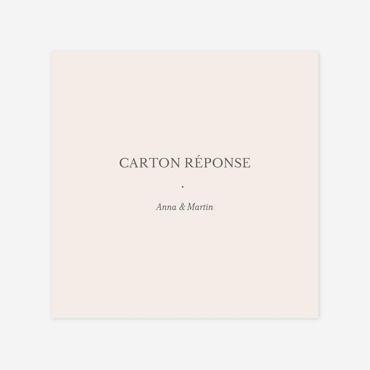 Carton réponse Lieu de noces