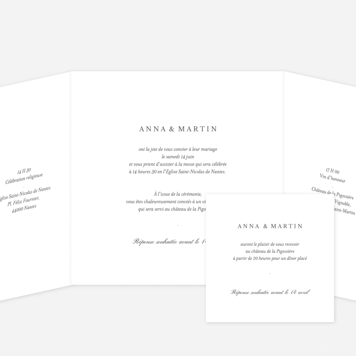 Faire-part mariage Lieu de noces