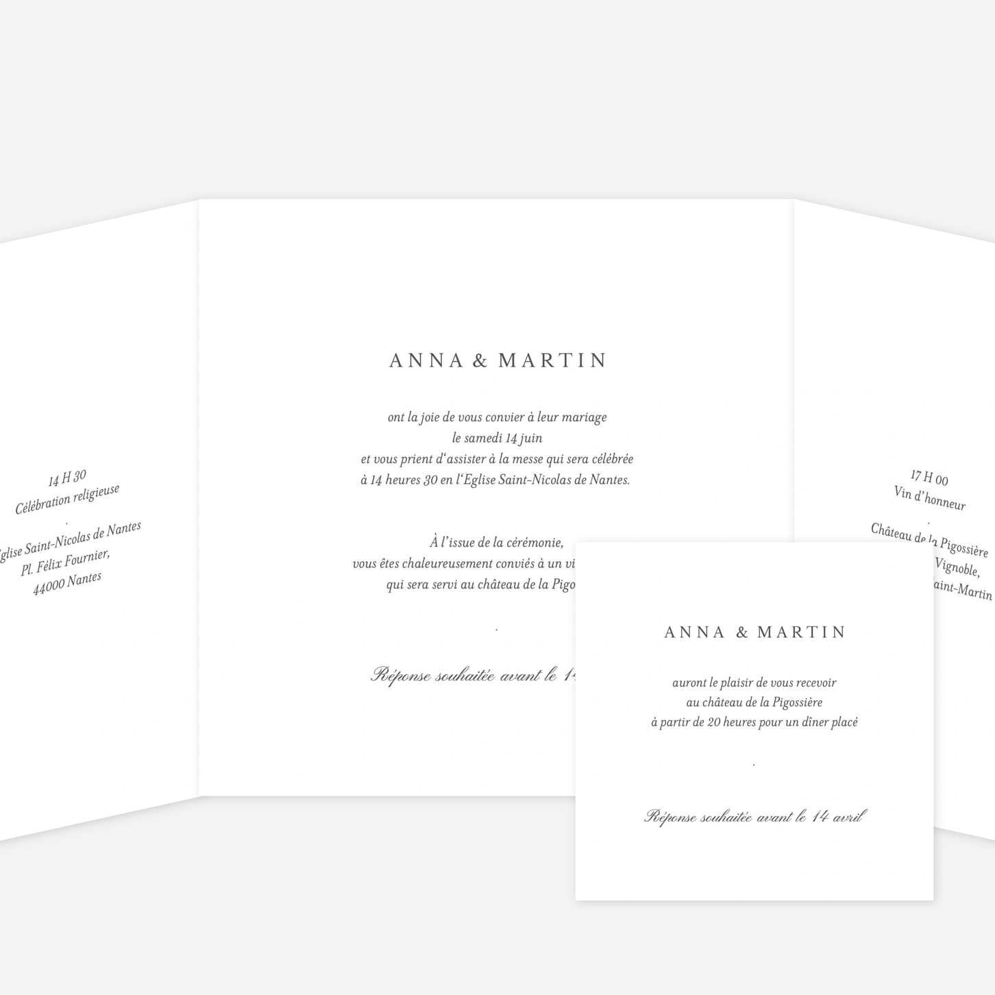 Faire-part mariage Lieu de noces