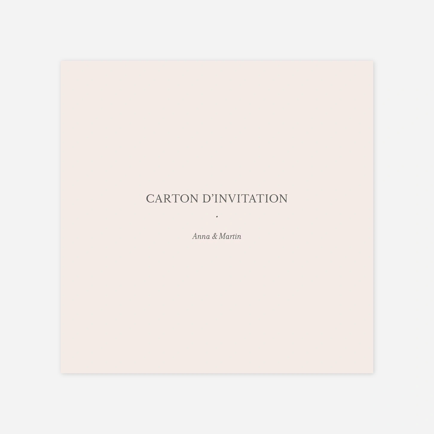 Carton d'invitation Lieu de noces