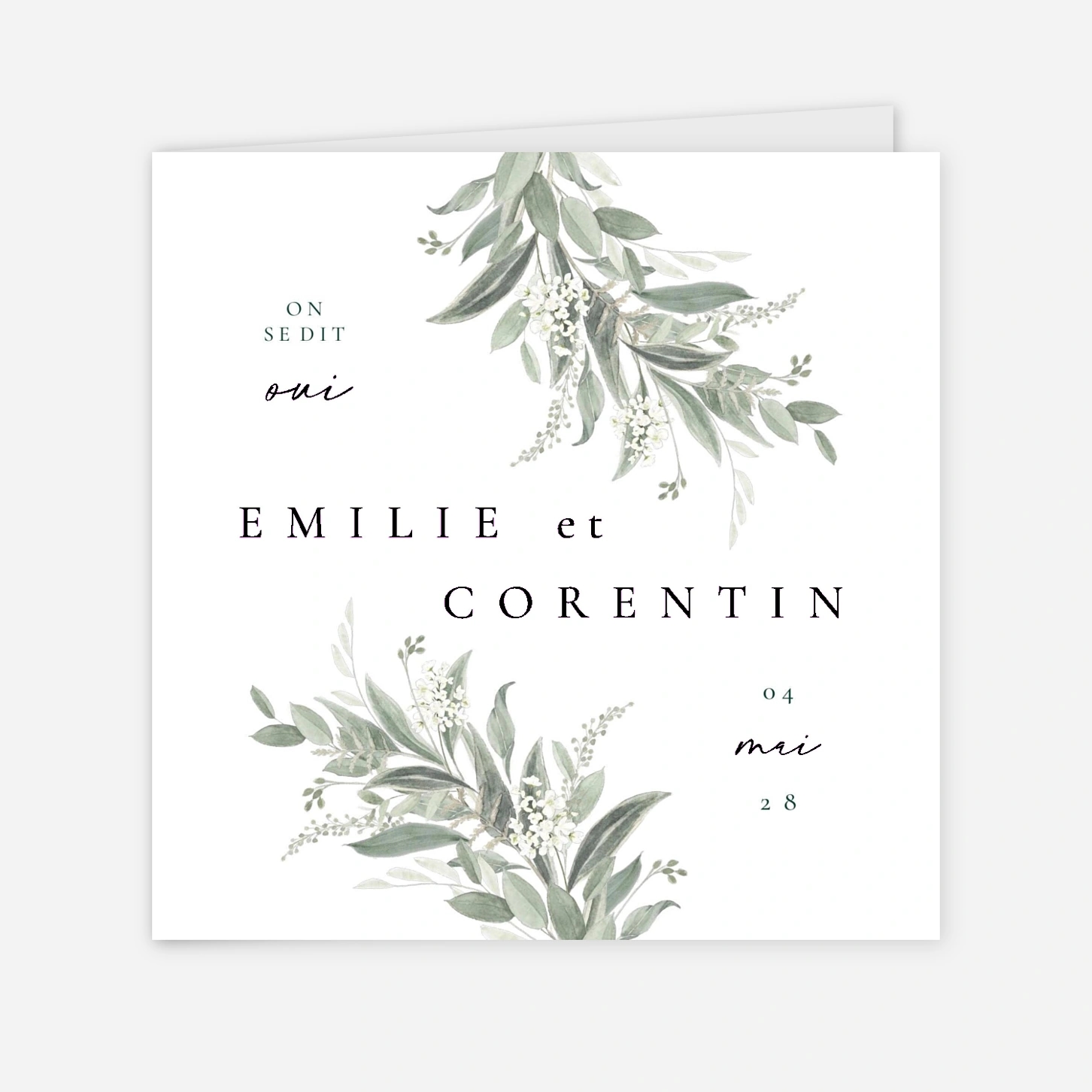 Faire-part mariage Lien végétal