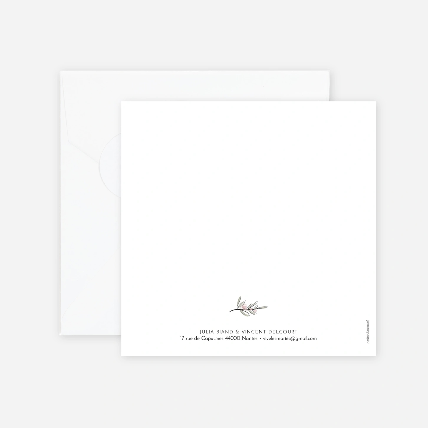 Faire-part mariage Les mariés champêtres