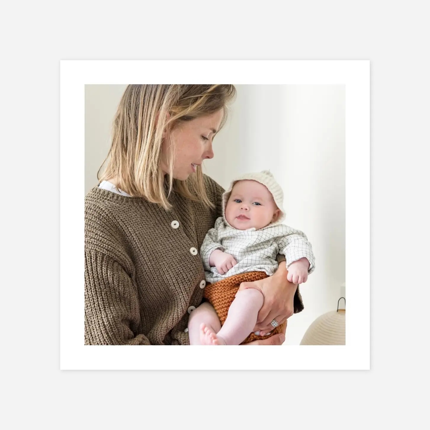 Carte remerciement naissance Petit lovely family photo