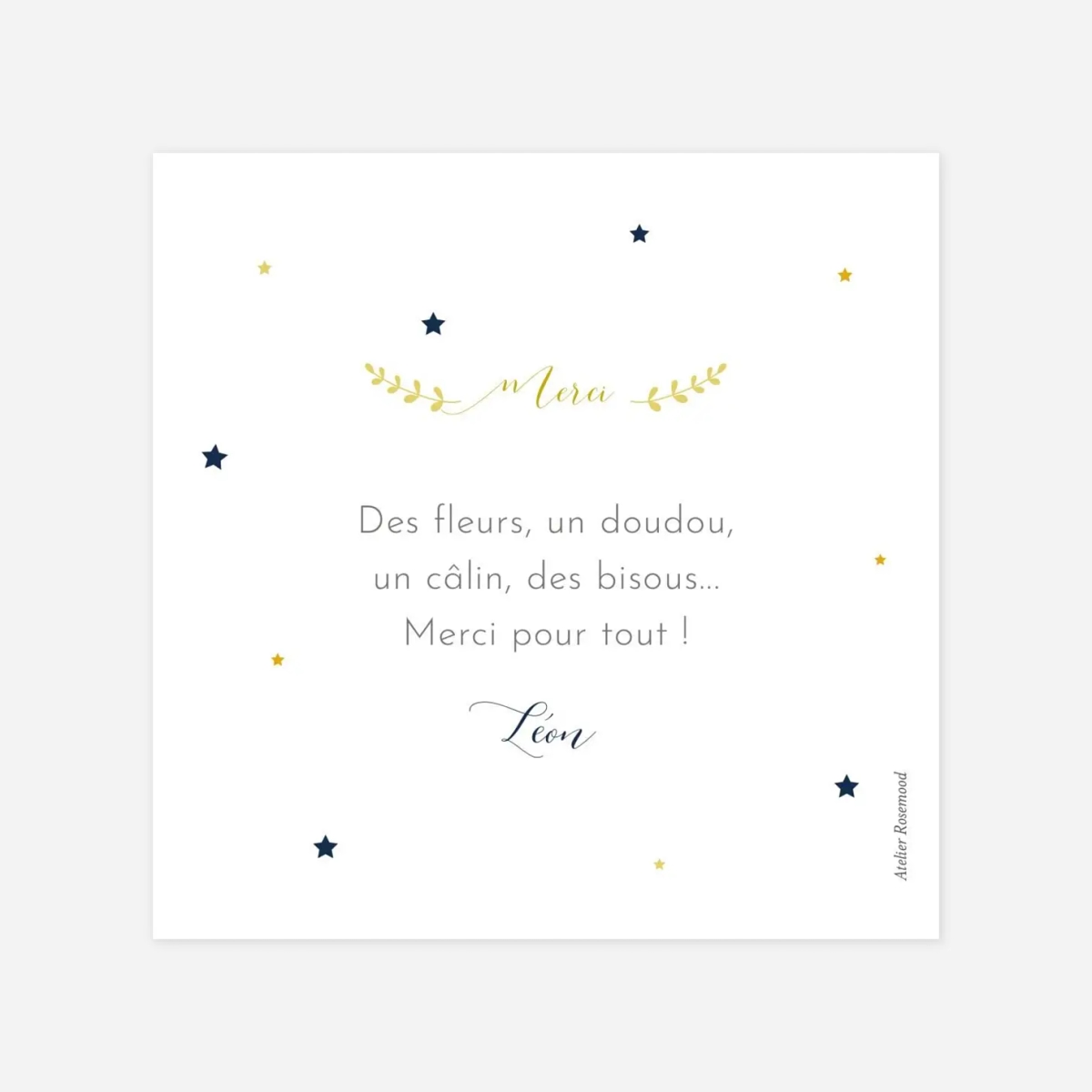 Carte remerciement naissance Petit lovely family photo