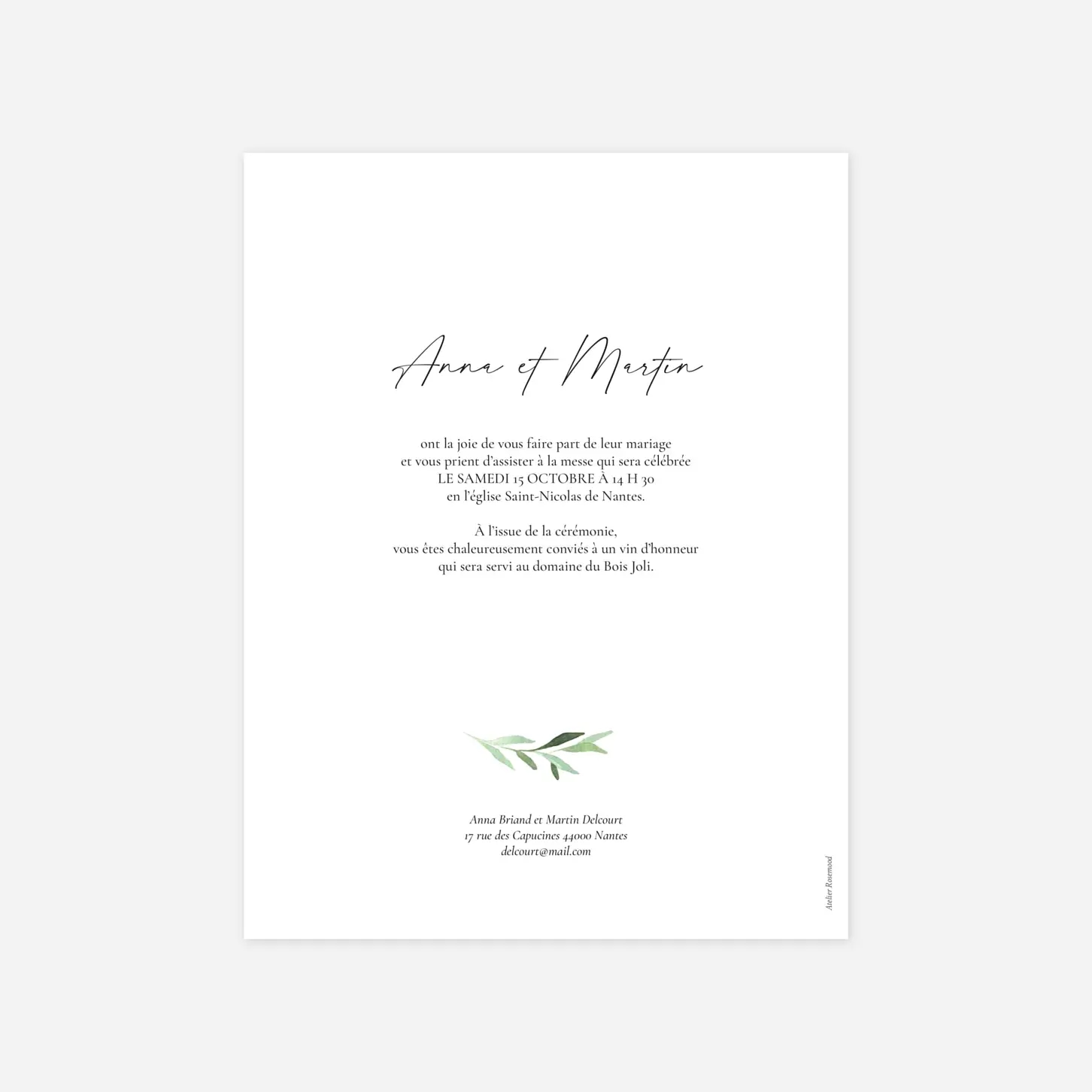 Faire-part mariage Luberon