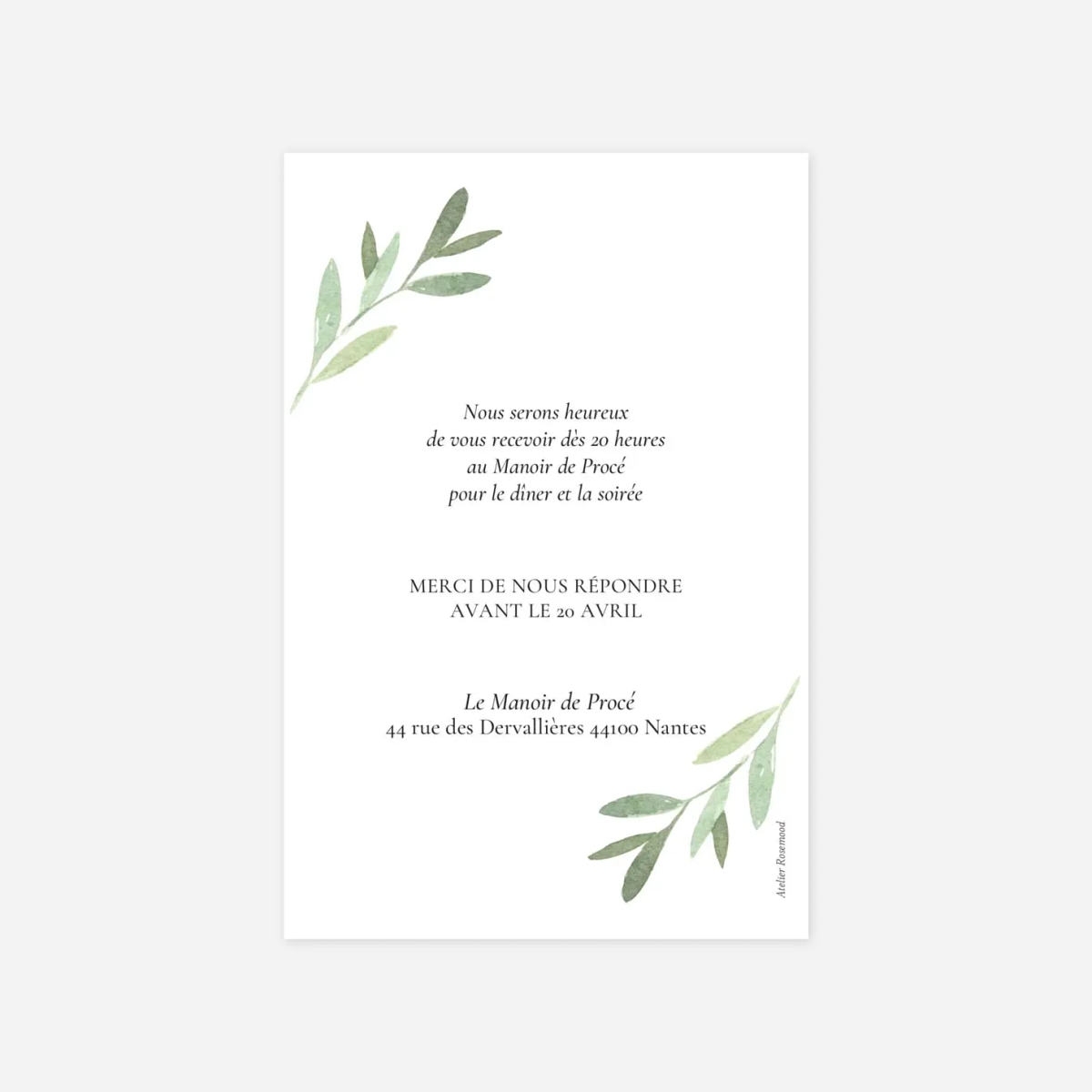 Carton d'invitation Luberon