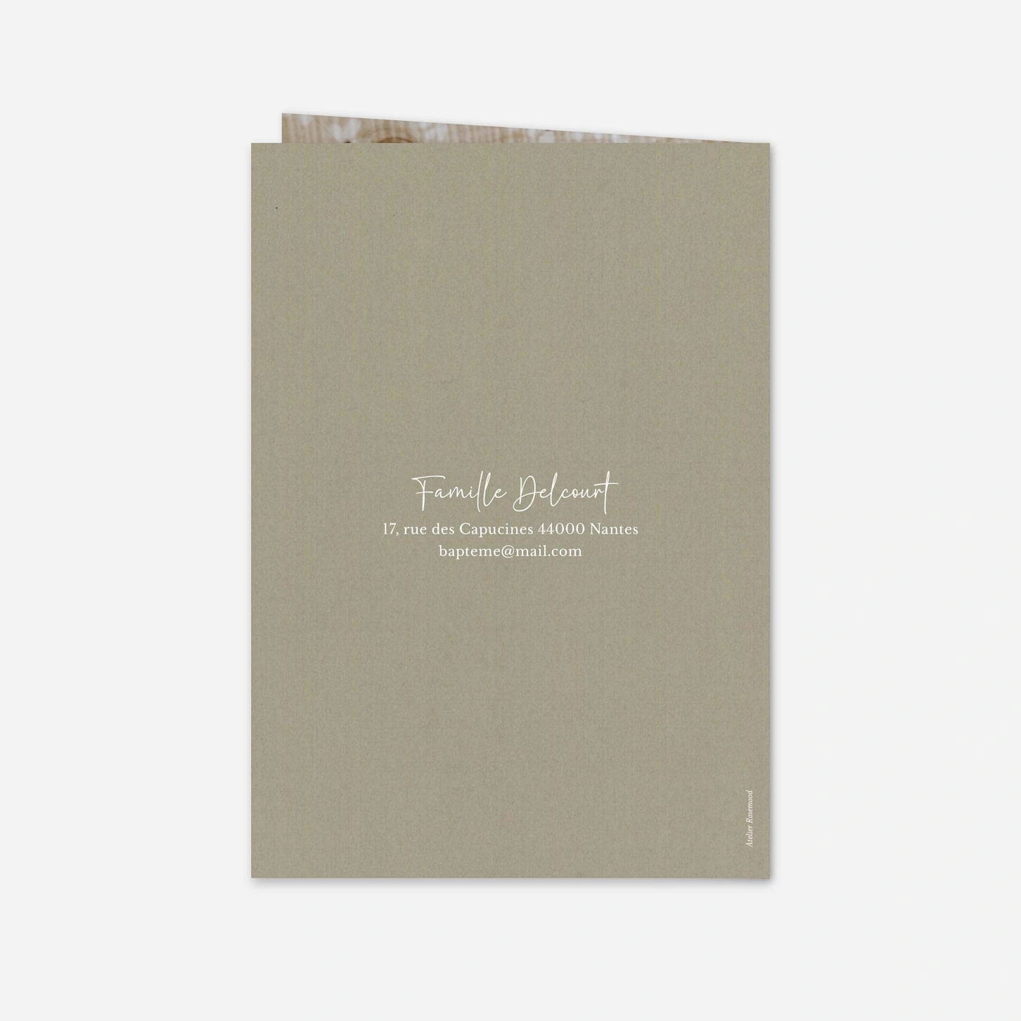 Faire-part baptême Doux trésor