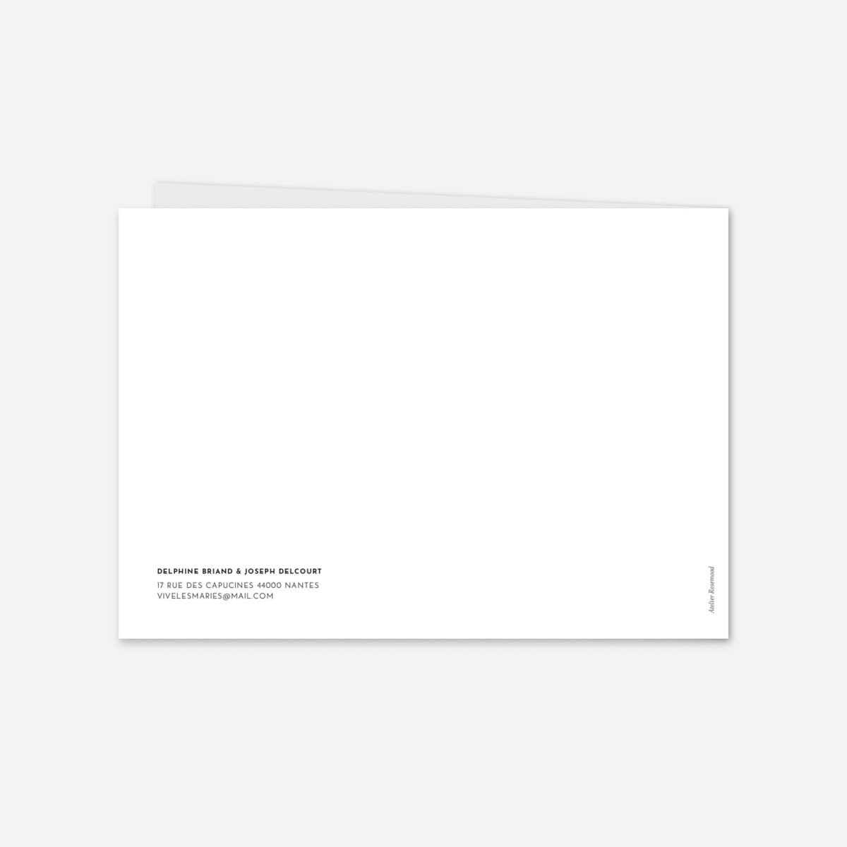 Carte de remerciements Manuscrit