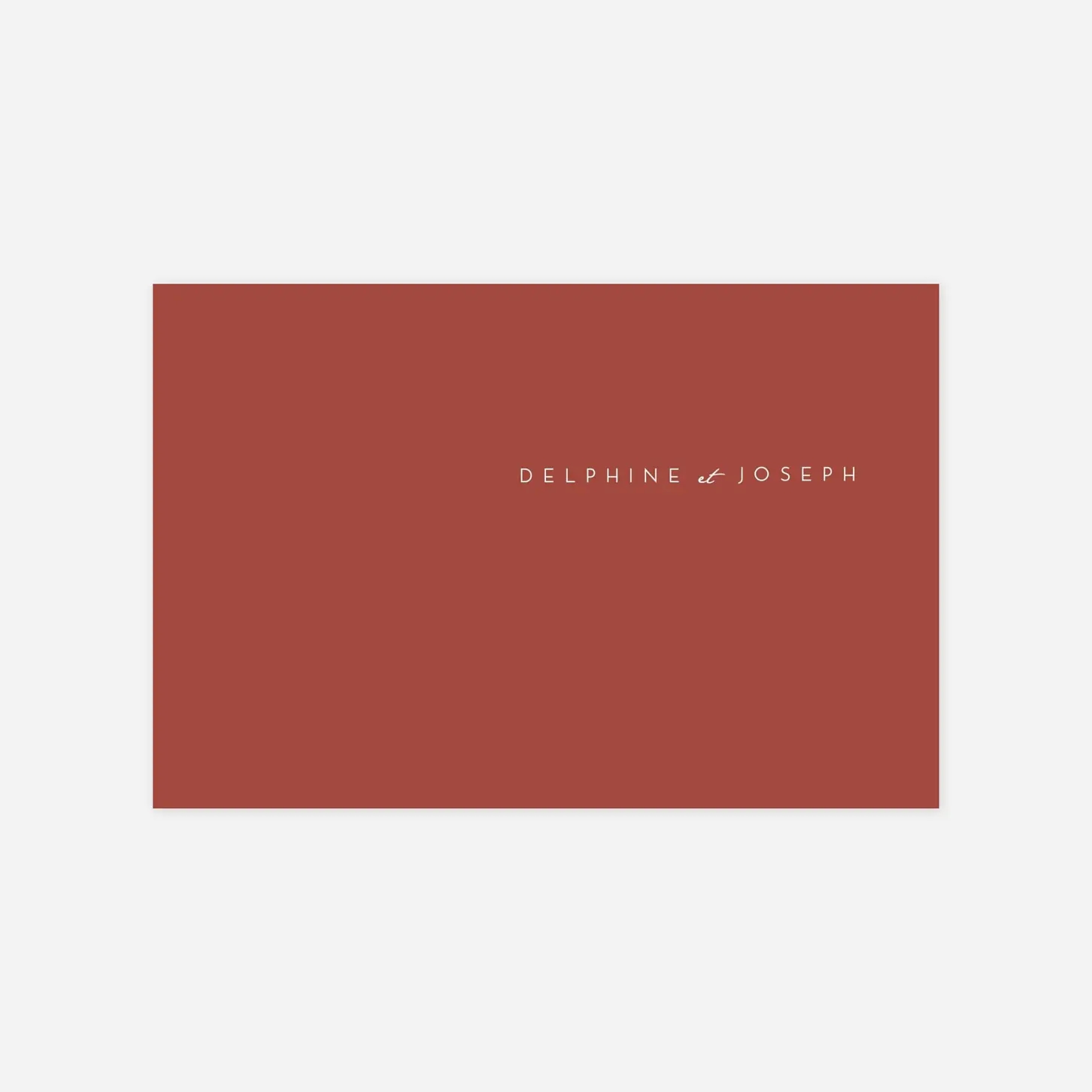 Carton d'invitation Manuscrit